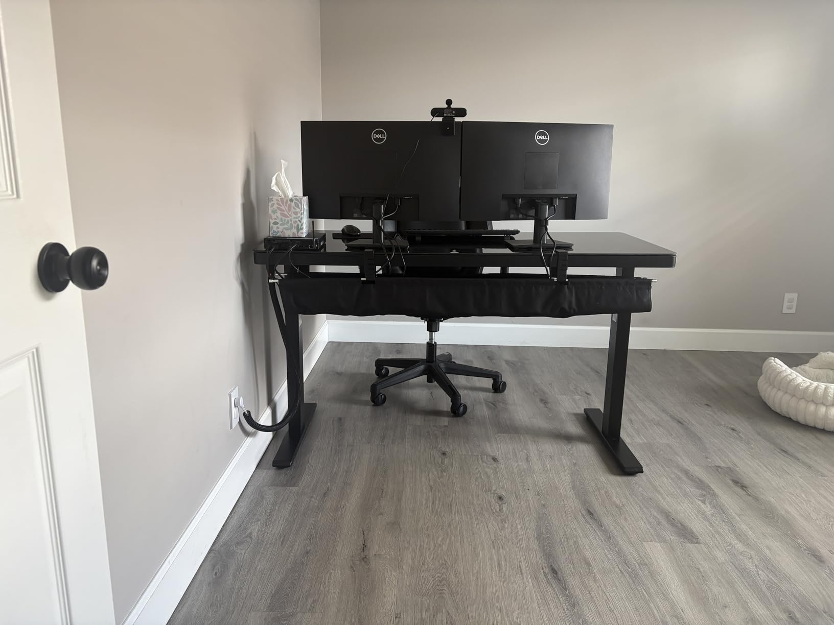 [Upgraded] Large Under Desk Cable Management Tray, Cinati Cable Management Under Desk No Drill, 28.4