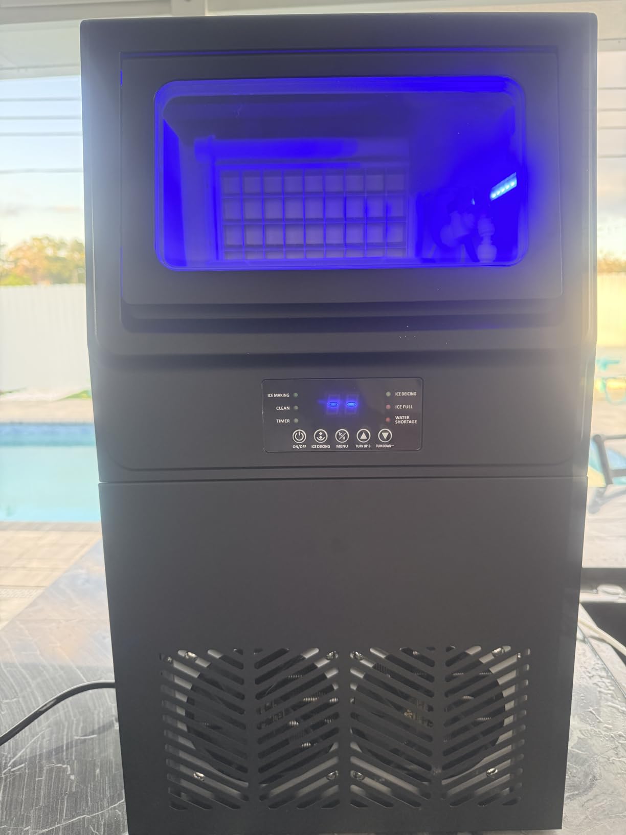 Ice Maker Commercial Ice Machine Large Capacity Stainless Steel 500 Lbs/24H Industrial Ice Machine, 350 Lbs Storage Commercial Ice Machines Free Standing, Cubes Ice Makers Commercial customer photo 2