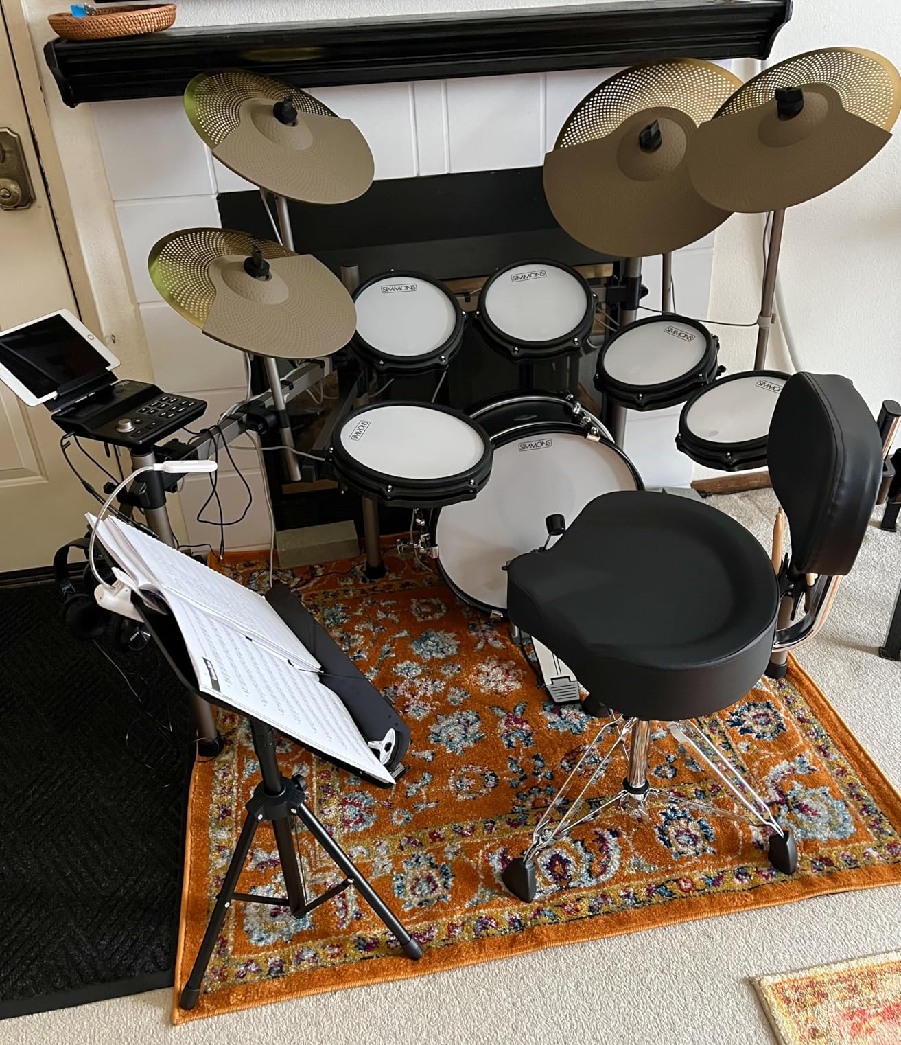 Vangoa Drum Throne Hydraulic Seat VDT20 Round Drum Chair, Adjustable Padded Thickened Drum Seat customer photo 1