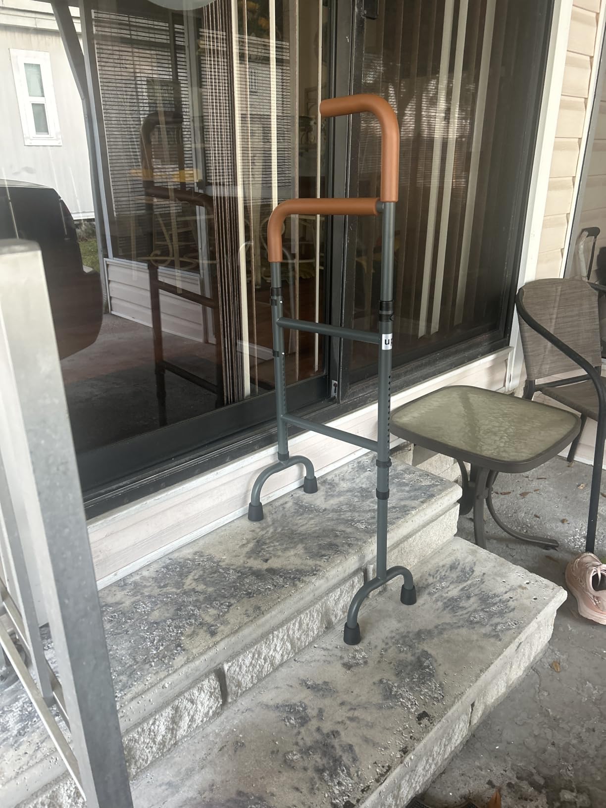 20-Level Adjustable Stair Climbing Assist Cane & Elderly Stair Lift Assist with Anti-Slip Handle & Stabilizing Feet, 300lbs Capacity for Seniors, Standard Steps-Patent Pending customer photo 1