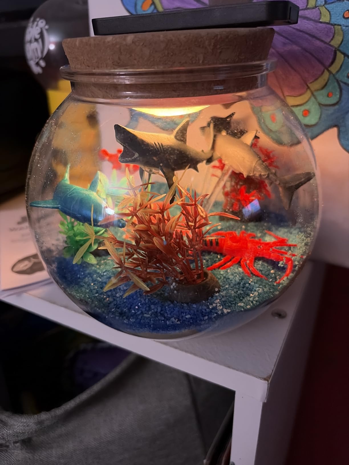 Ocean Light Up Terrarium Kit for Kids - LED Night Light Ocean Birthday Gifts for Girls & Boys Ages 4 5 6 7 8-12, Kids Arts & Crafts Kit, Easter Ideal Gifts customer photo 2