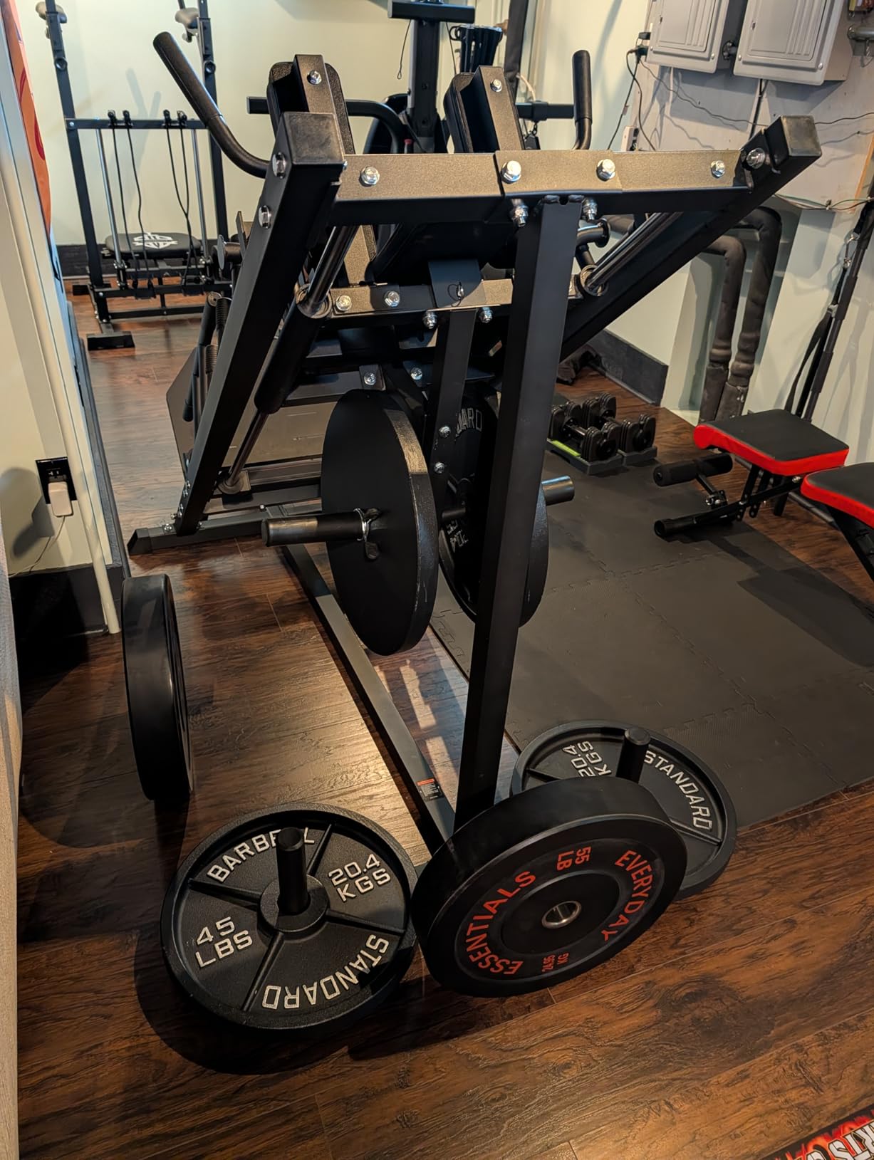 Mdeam Leg Press Hack Squat Machine,Leg Press Machine with Linear Bearing 45-Degree Hack Squat Machine for Gym Home Lower Body Strength Training for Quads, Hamstring, Glutes, Calves customer photo 2
