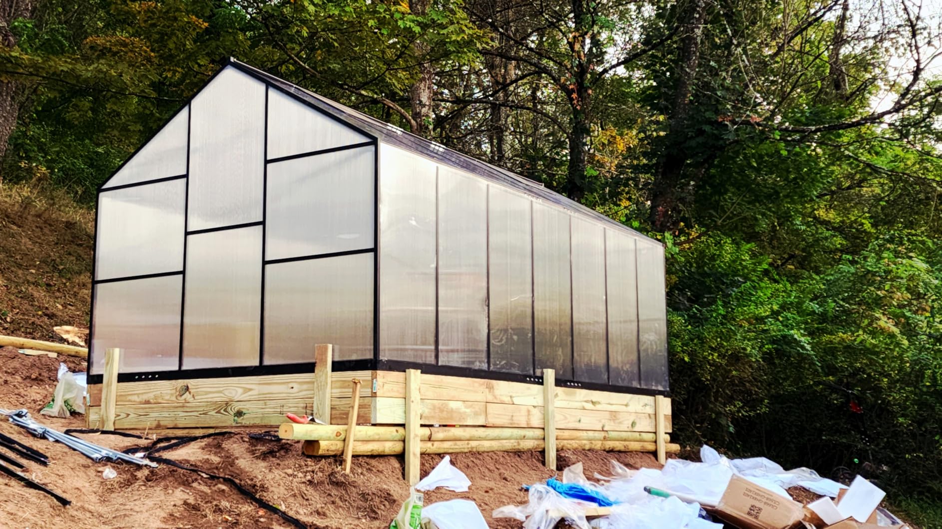 6x4FT Greenhouse with Hygrometer, Heavy Duty Aluminum Frame Polycarbonate Green House with Vent Window, Waterproof Windproof Warm Plant Greenhouses for Backyard Garden Vegetables Flowers Herbs Growing customer photo 1