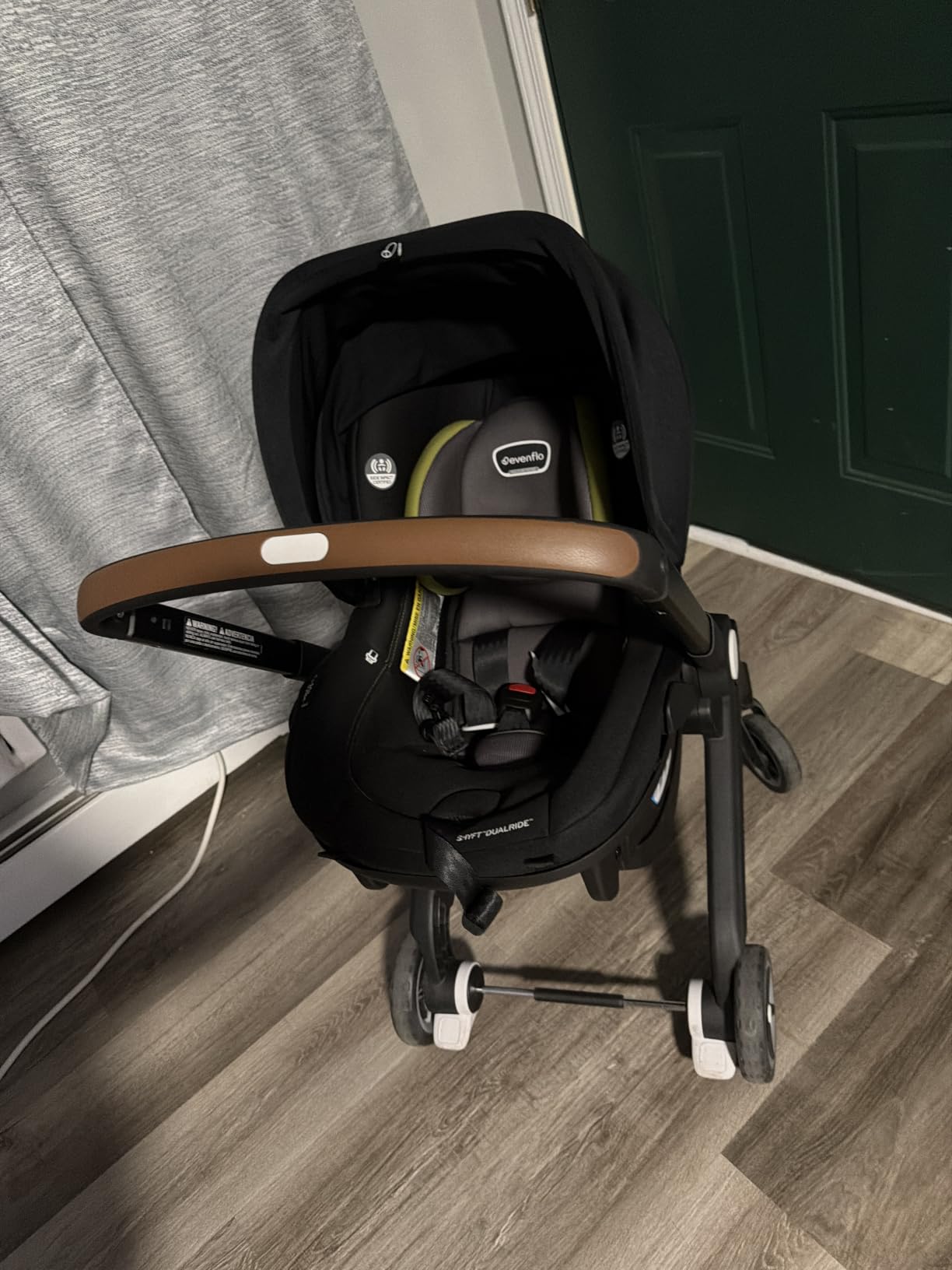 Evenflo Shyft DualRide Infant Car Seat Stroller Combo with Carryall Storage (Boone Gray) customer photo 2