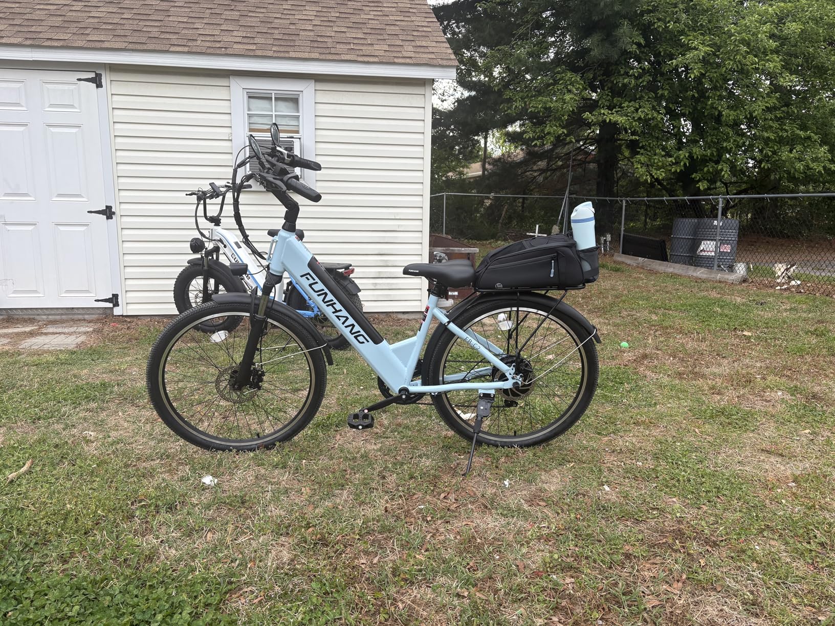 Funhang Electric Bike for Adults, 1000W Peak Ebike, 50Miles 20MPH Step Thru Electric Bicycle, 26