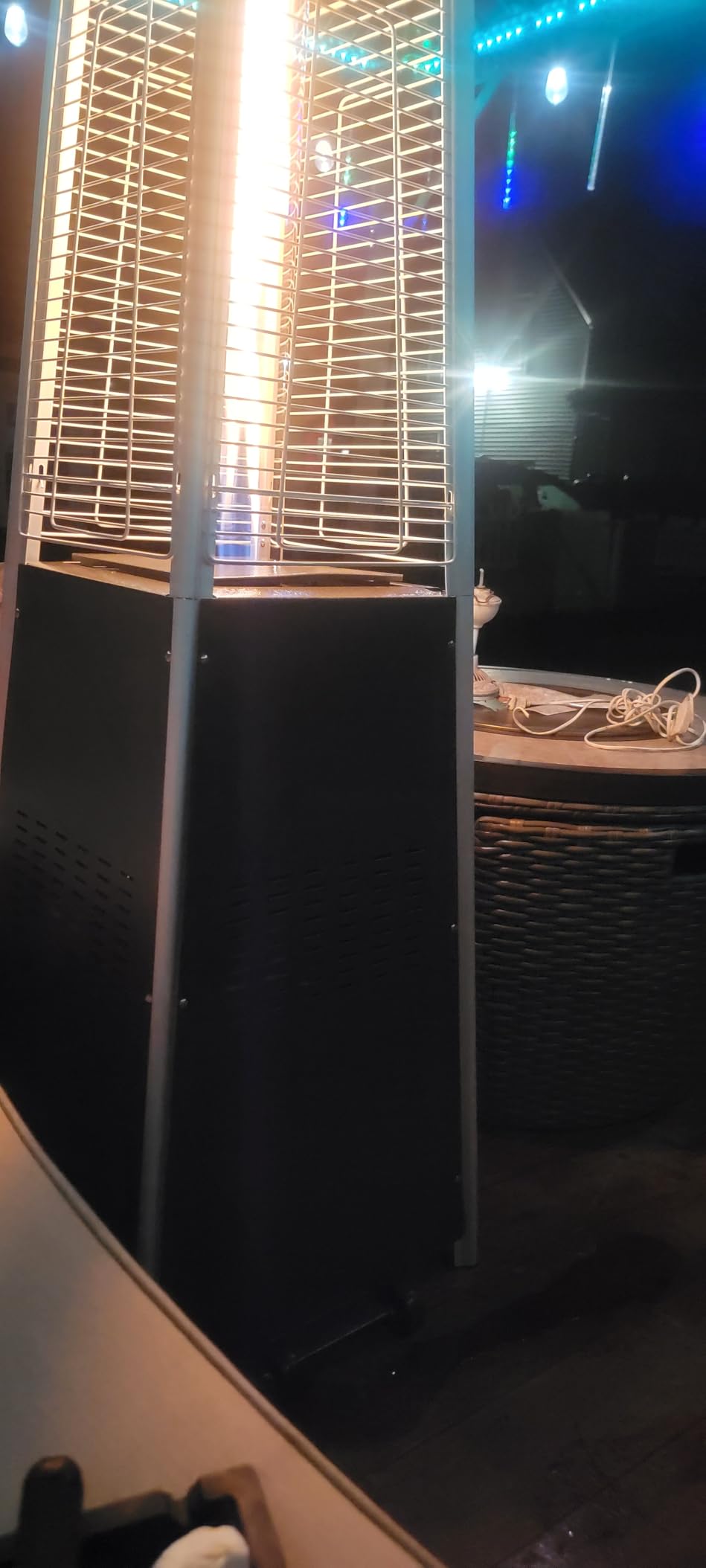 Pamapic Patio heater, 41,000 BTU Propane Outdoor Heater with Lockable Wheels, CSA Certificated Patio Heater with Cover for Patio, Backyard, Balcony (Ink) customer photo 1