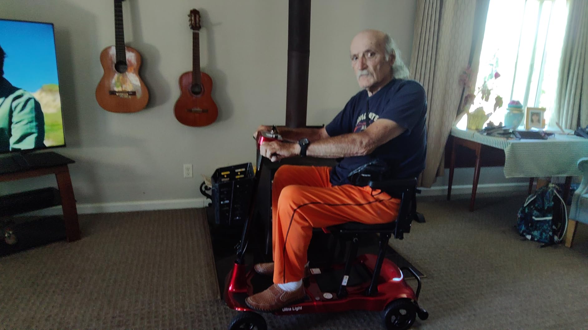 Mobility Scooters for Adults & Seniors - Ultra Lightweight 27.5 lbs Carbon Fiber Folding Electric Scooter - Airlines Approved All-Terrain Portable Scooter with Basket and Charger Included, Blue customer photo 1