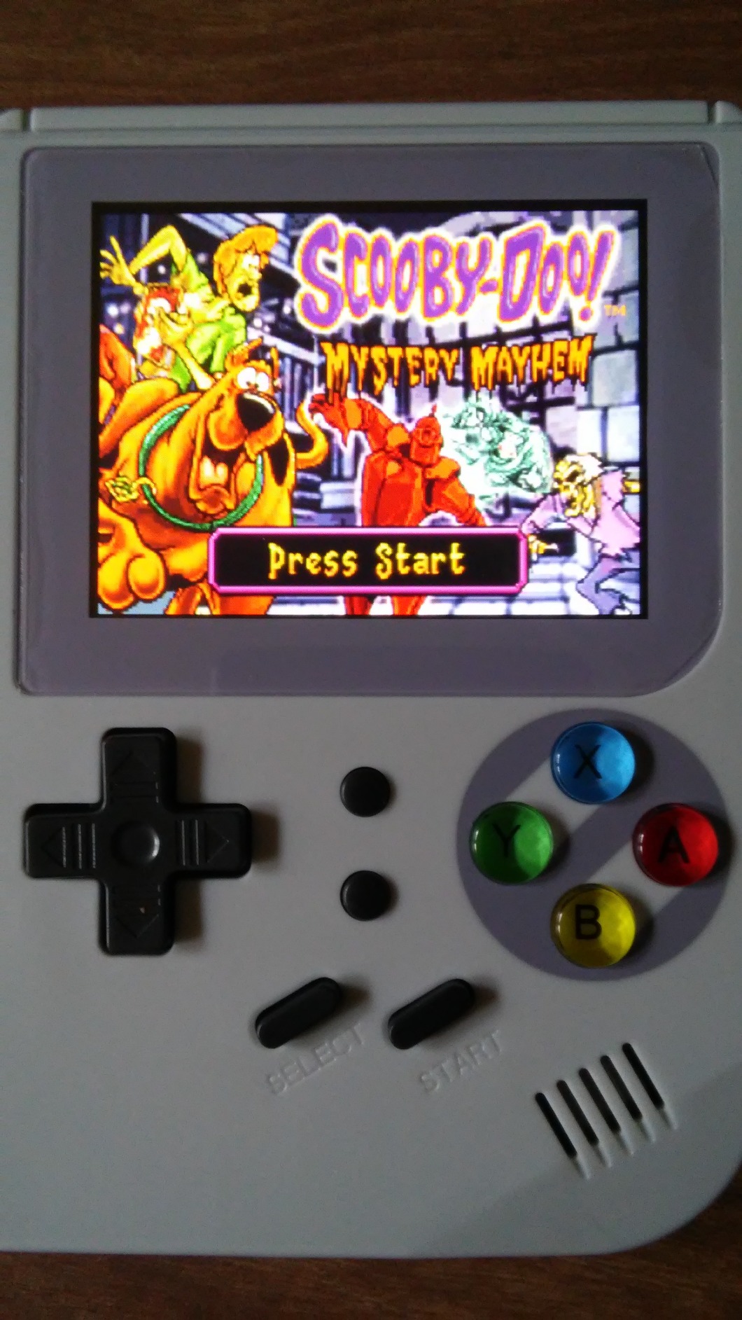 G350 Handheld Game Console, 3.5 Inch IPS Screen Linux System 3200 mAh Battery 4371 Games Preloaded, Portable Retro Video Games Console Support Controller and Earphone (Gray) customer photo 2