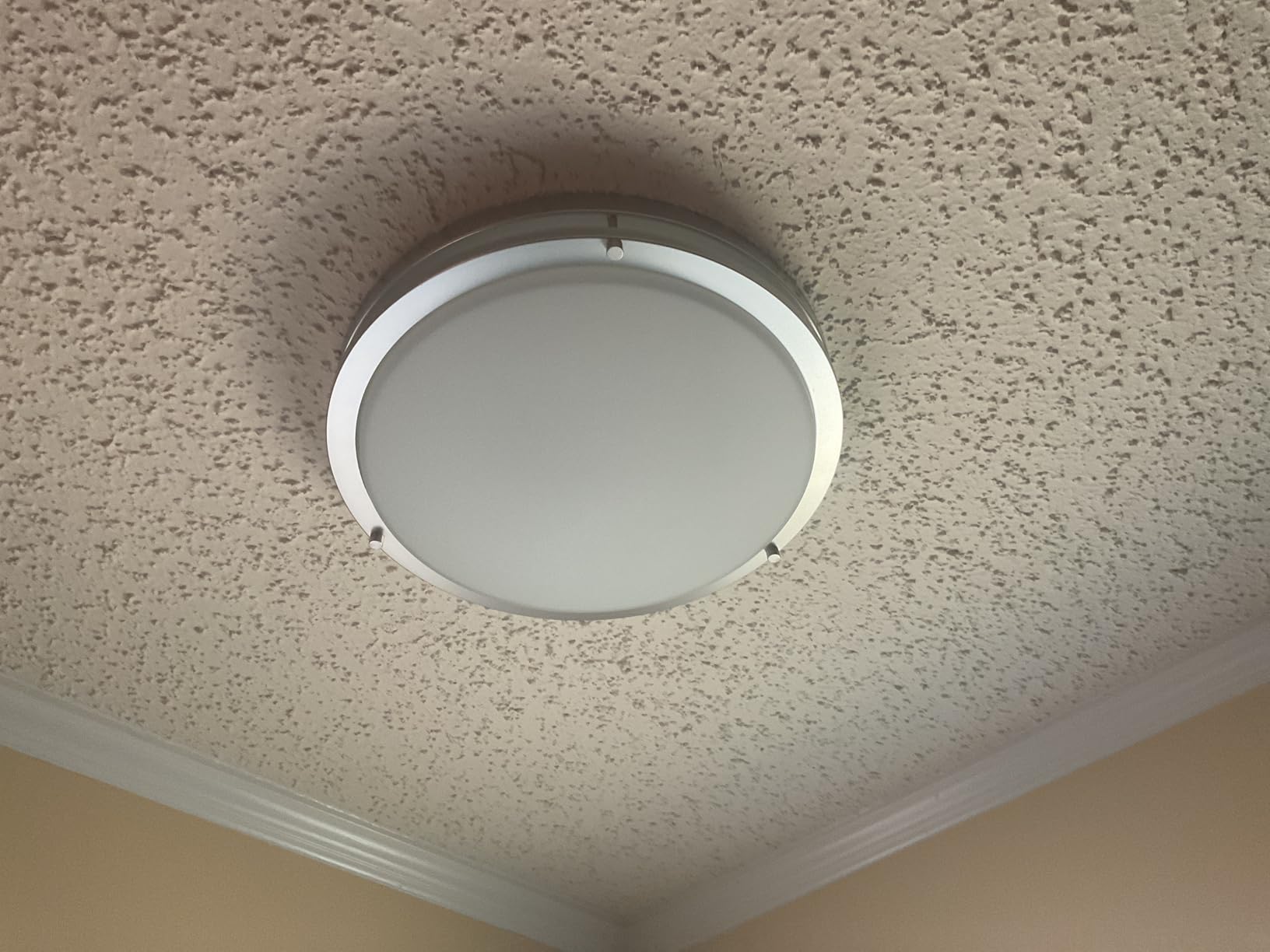 DLLT Flush Mount LED Ceiling Light: 13 Inch 5CCT (3000K-6000K) & Dimmable Ceiling Light Fixtures for Bedroom Hallway - 24W Modern Brushed Nickel Super Bright Kitchen Lighting Fixtures Ceiling customer photo 1