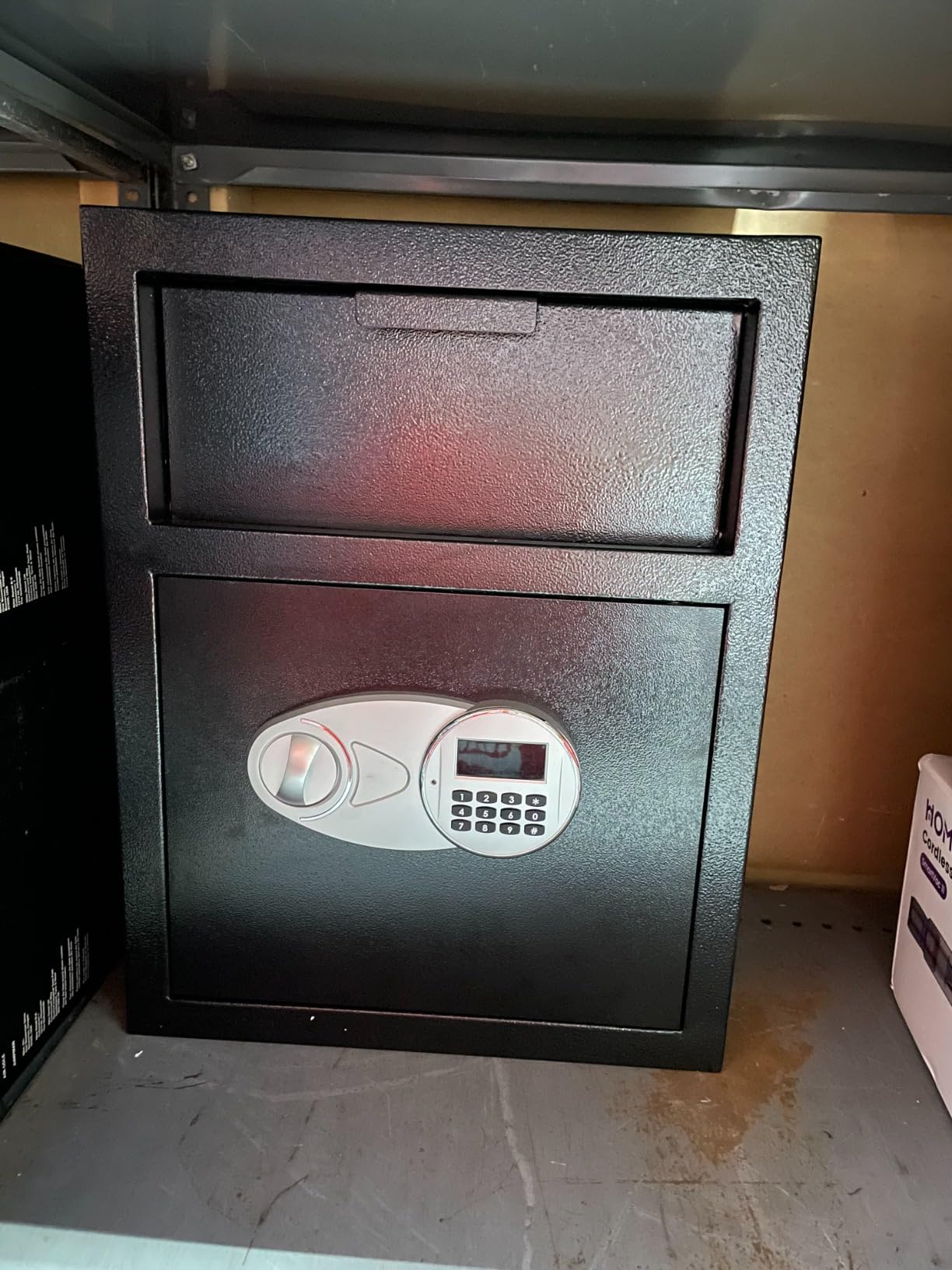 2.6 Cuft Depository Safe for Business with Quick Place Drop Slot, Cash Drop Safes with Digital Combination LCD Display and Anti-Fishing, Security Drop Safe for Cash, Mail, Checks, Document customer photo 1
