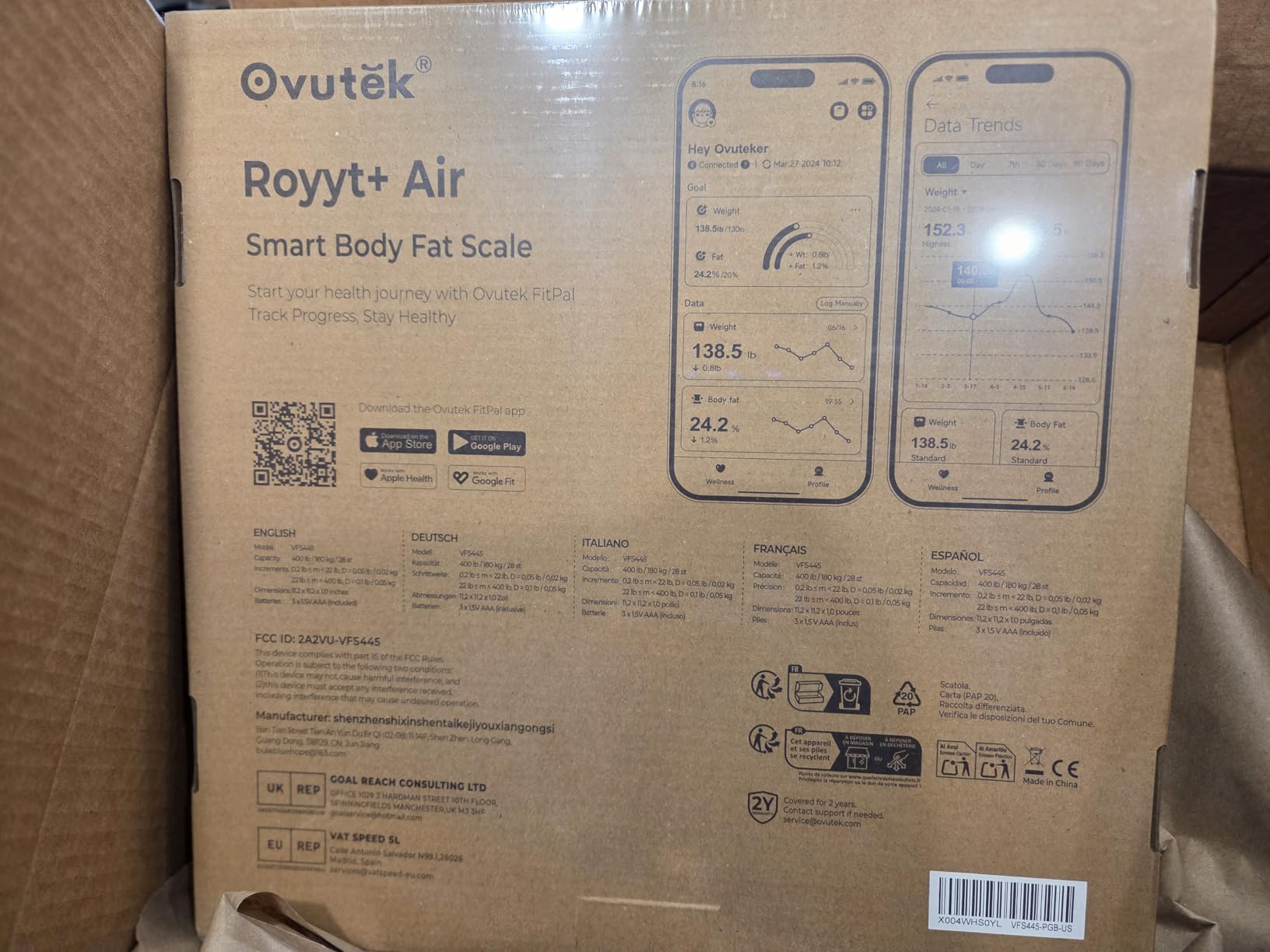 Ovutek Smart Scale for Body Weight, Professional Bathroom Digital Scale with BMI, Body Fat, Muscle Mass, Most Accurate to 0.05lb, Large Display High Accurate Body Composition Machine with Fitness App customer photo 2