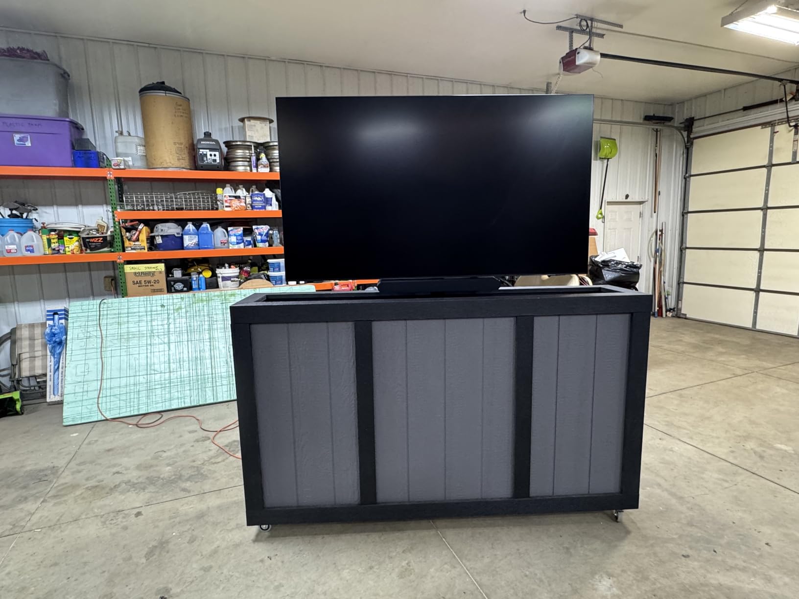 ynVISION.DESIGN Motorized TV Lift & Ceiling Drop Down Mount for 43-88 Inch TVs - 47in Travel Distance - RF Remote & WiFi Voice Control - Floor/Ceiling Installation - Max VESA 600x400, 132 lb Limit customer photo 1