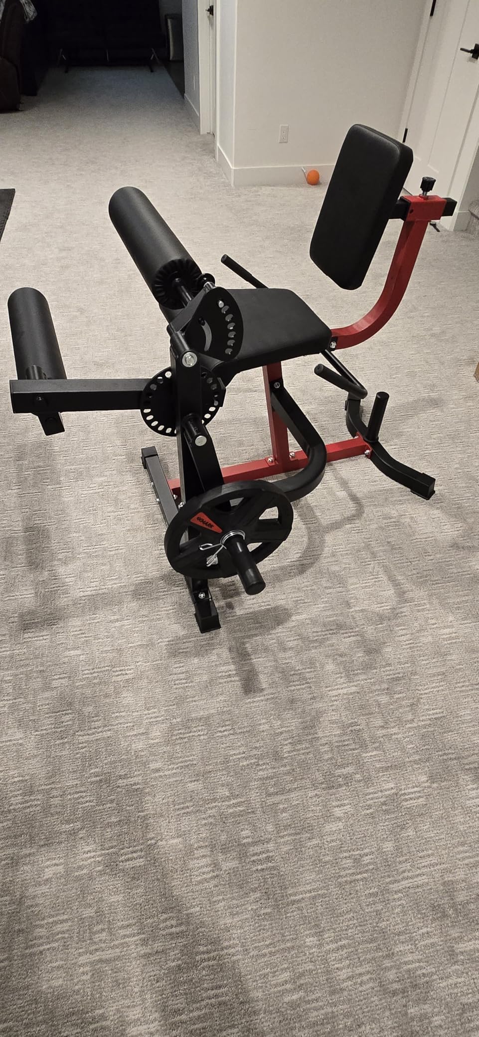 Leg Extension and Curl Machine, 4 in 1 Lower Body Workout Machine, Adjustable Leg Curl Machine with Plate Loaded, Leg Extension Machine with Exercise Bench, Home Gym Weight Machine customer photo 2