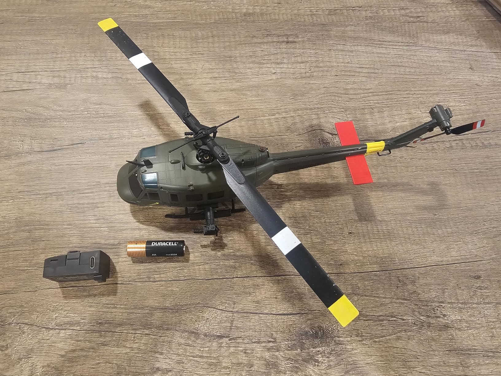 RC ERA C032 UH-1 Huey Helicopter - Remote Control Helicopters for Adult, 1/48 Sacle 2.4G 6CH Gyro Stabilized Aircraft with Altitude Hold & Optical Flow,3D Stunt Drone (Green) customer photo 1