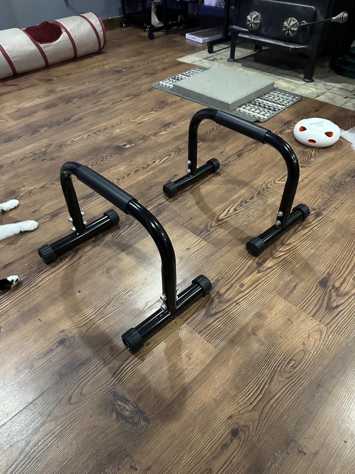 AmazeFan Parallettes Bars, 12in High Steel Push Up Bar Strength Training For Handstands, Calisthenics Bars & Dip Bars, Calisthenic, Push Up Stands Handle for Floor Workouts Calisthenics Equipment customer photo 2