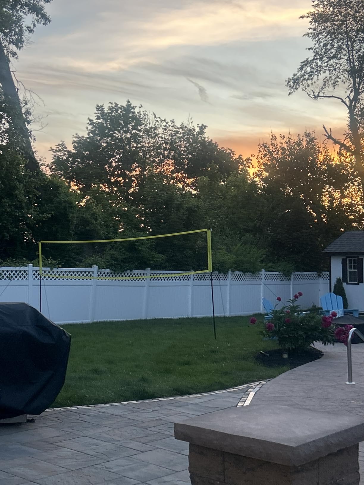 Outdoor Portable Volleyball Net System - Adjustable Height Poles with Soft Volleyball Ball, Pump, Hammer, Boundary Line, and Carry Bag for Backyard, Beach, Lawn customer photo 1