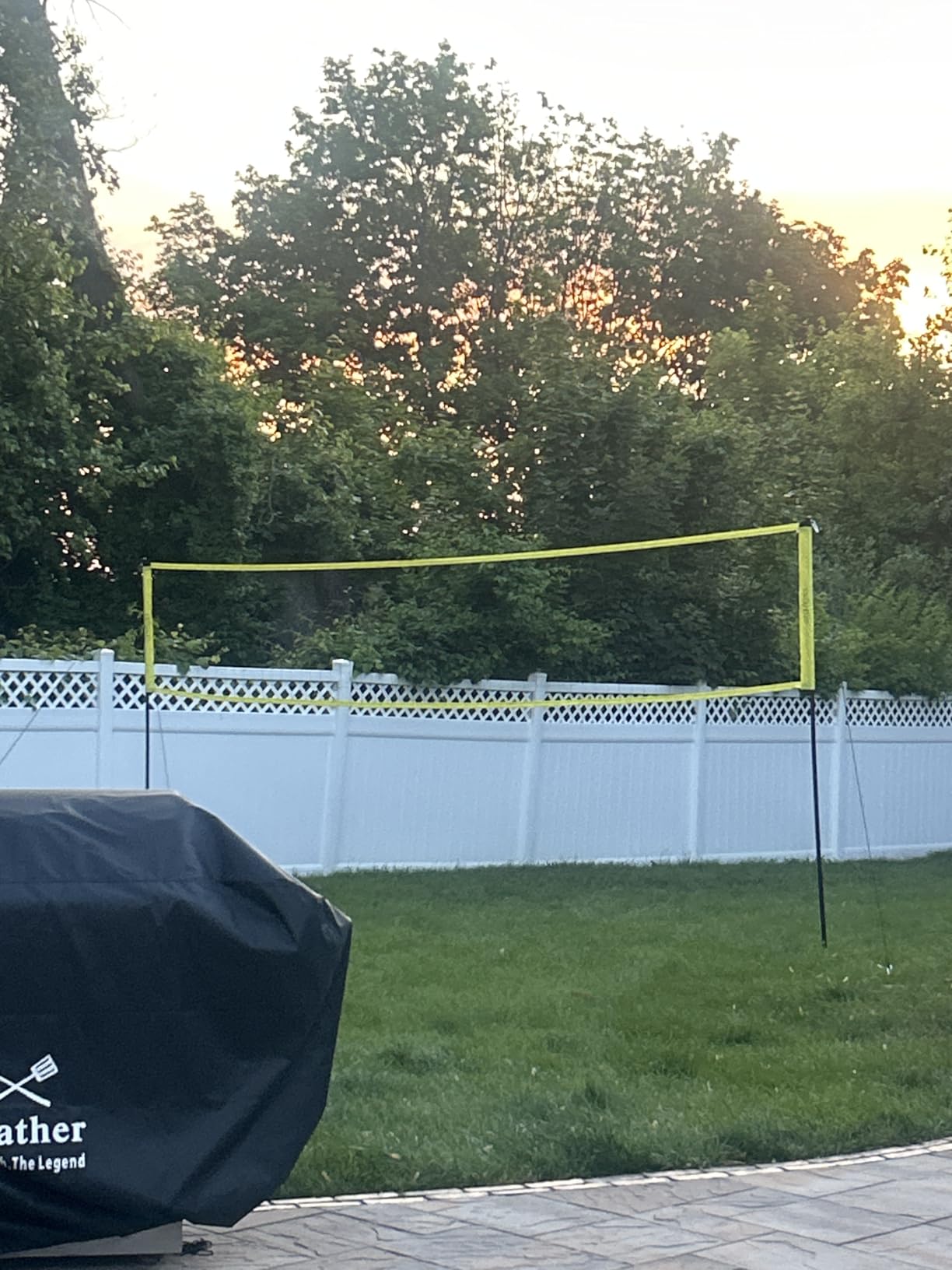 Outdoor Portable Volleyball Net System - Adjustable Height Poles with Soft Volleyball Ball, Pump, Hammer, Boundary Line, and Carry Bag for Backyard, Beach, Lawn customer photo 2