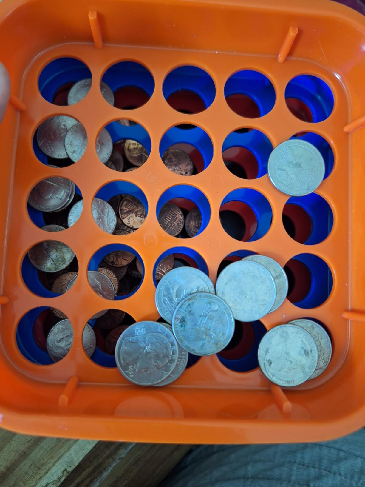 L LIKED Coin Sorter Tray & Coin Sorter Tube - 4 Color Coded Coin Separator Trays and Coin Sorters Tubes Bundle with 100 PCS Coin Wrappers Assorted customer photo 2