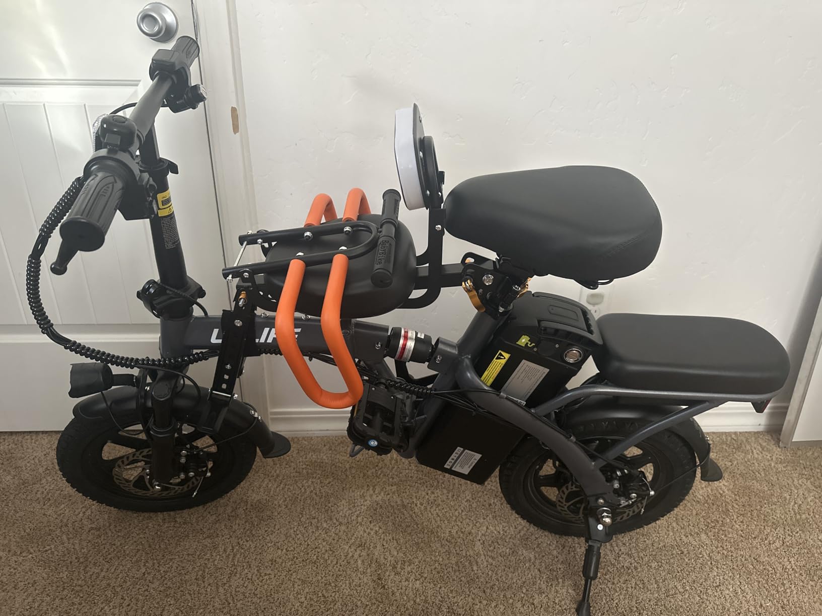 URLIFE Folding Electric Bike for Adults, 14-Inch Portable Commuter ebikes, 20-40 Mile Long Range, 500W Peak Motor, 20MPH, UL 2849 Mini Bikes for Teens customer photo 1