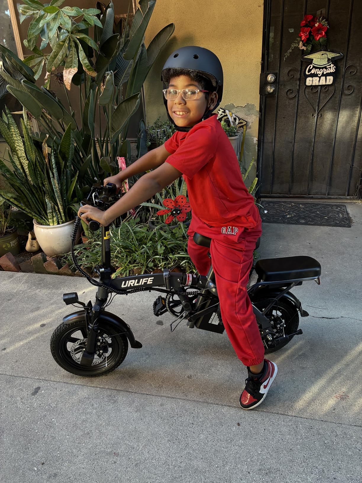 URLIFE Folding Electric Bike for Adults, 14-Inch Portable Commuter ebikes, 20-40 Mile Long Range, 500W Peak Motor, 20MPH, UL 2849 Mini Bikes for Teens customer photo 2