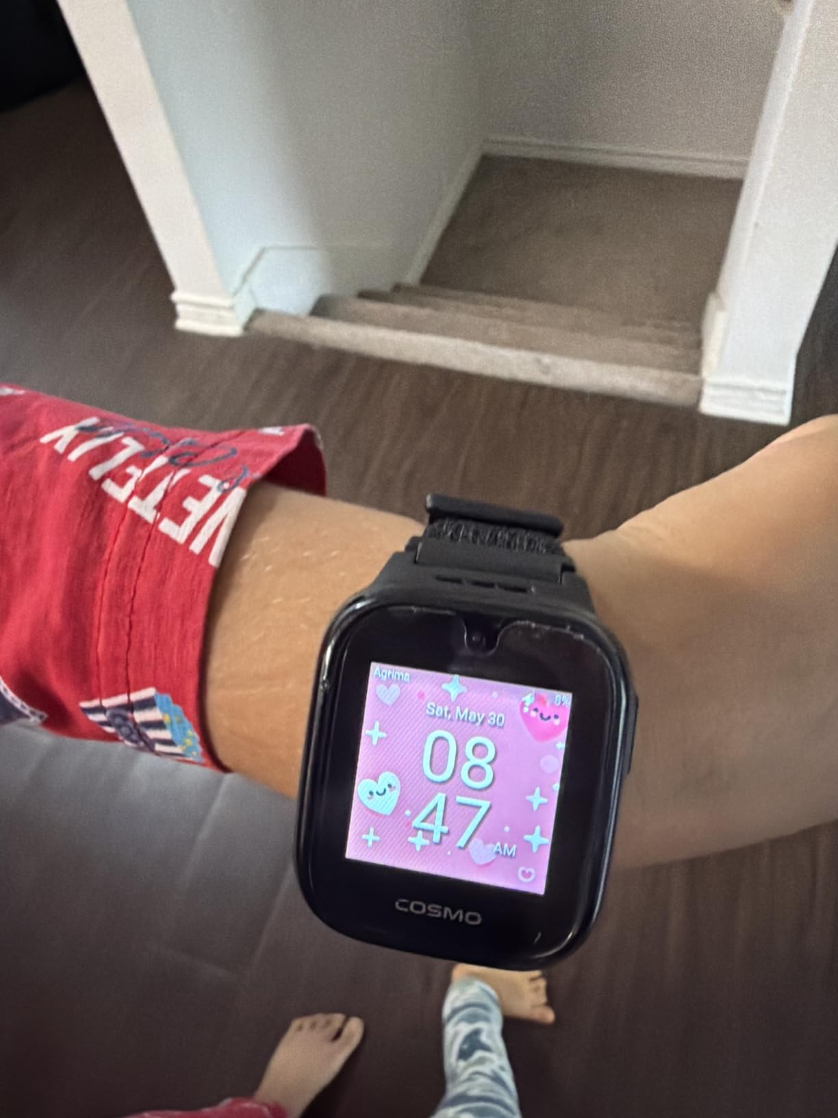 JrTrack 5 Kids Smart Watch by Cosmo | Best Kid-Safe Phone Watch | Precision Real-Time GPS Tracking | Call, Text, Activity, School Settings | Spotify Music | Parental Controls | SOS & Safety Alerts customer photo 1