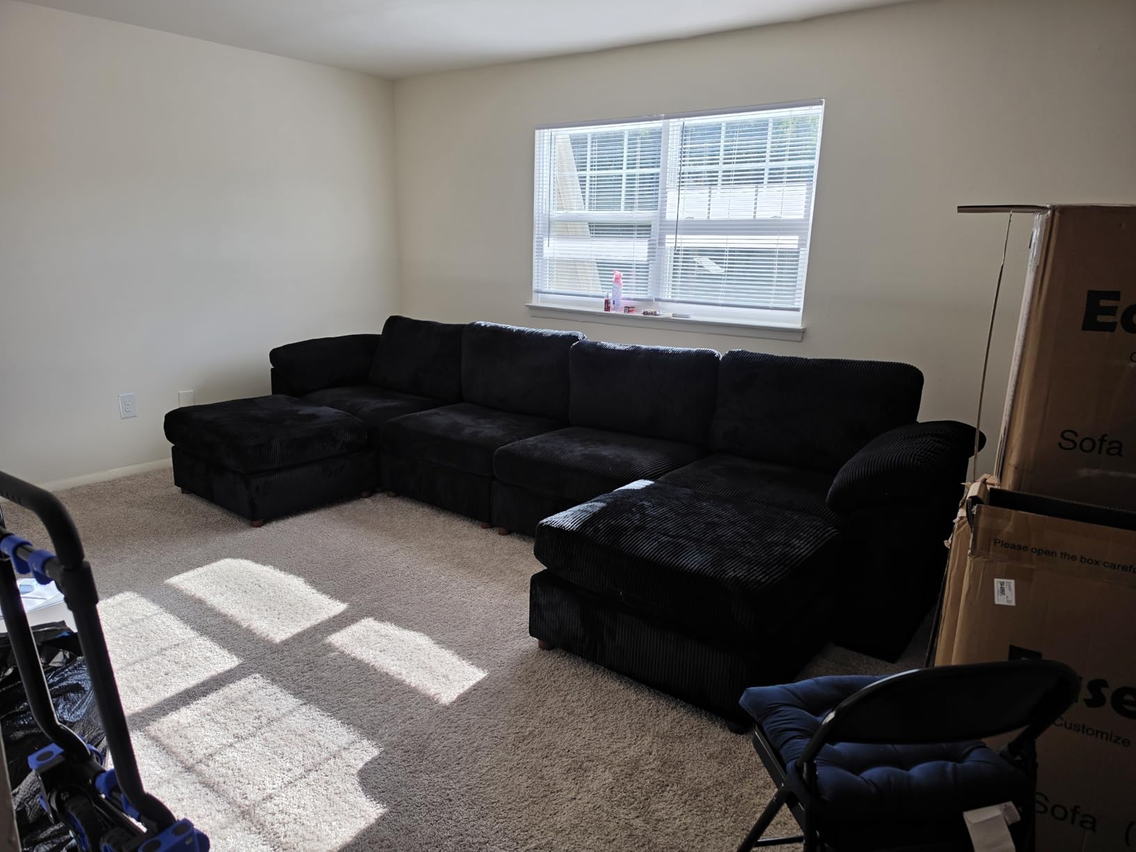 EASE MOOSE Oversized Sectional Modular Sofa with Ottoman, Comfy L Shape Sectional Deep Modular Sofa, Cloud Couch for Living Room, Removable Cover customer photo 1