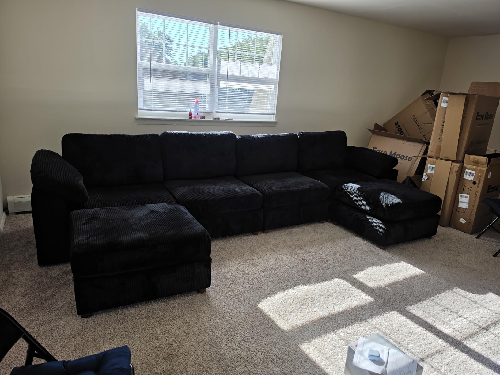 EASE MOOSE Oversized Sectional Modular Sofa with Ottoman, Comfy L Shape Sectional Deep Modular Sofa, Cloud Couch for Living Room, Removable Cover customer photo 2