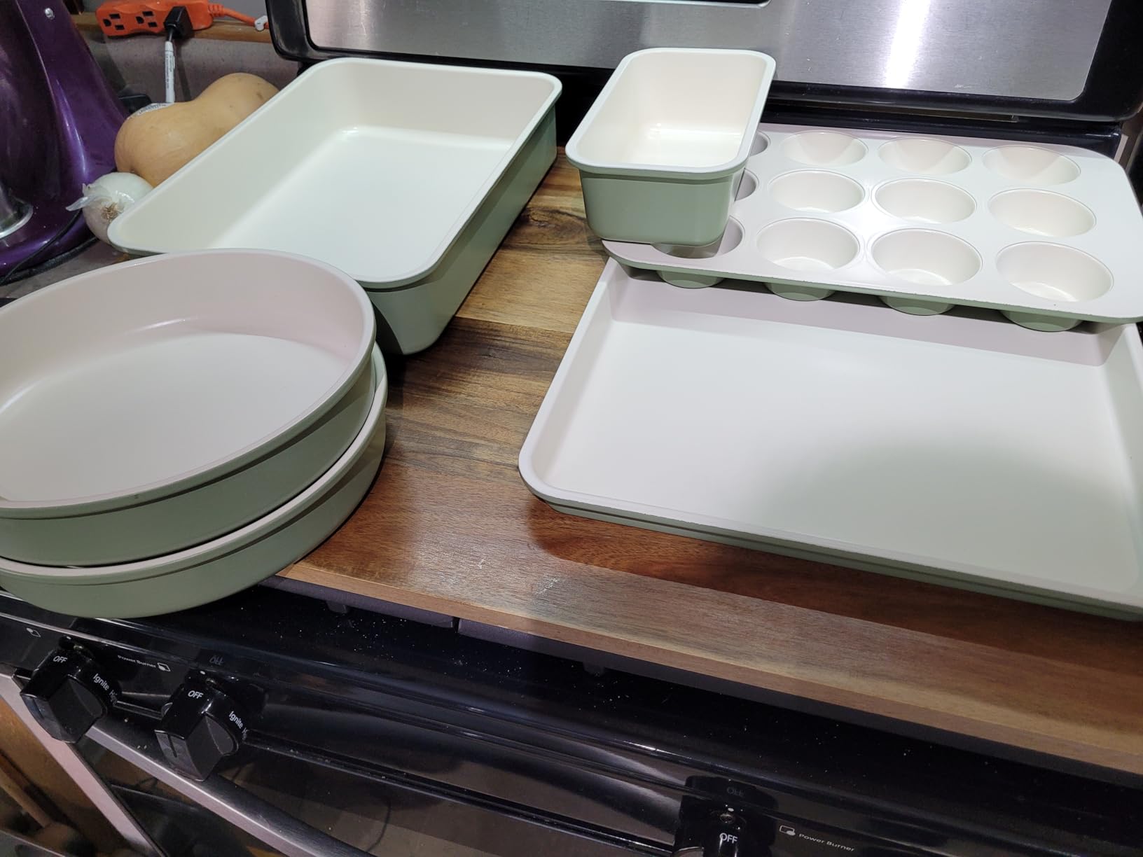 GreenLife 6 Piece Nonstick Bakeware Set, Non-Toxic PFAS-Free Ceramic Oven Pans, Sage customer photo 2