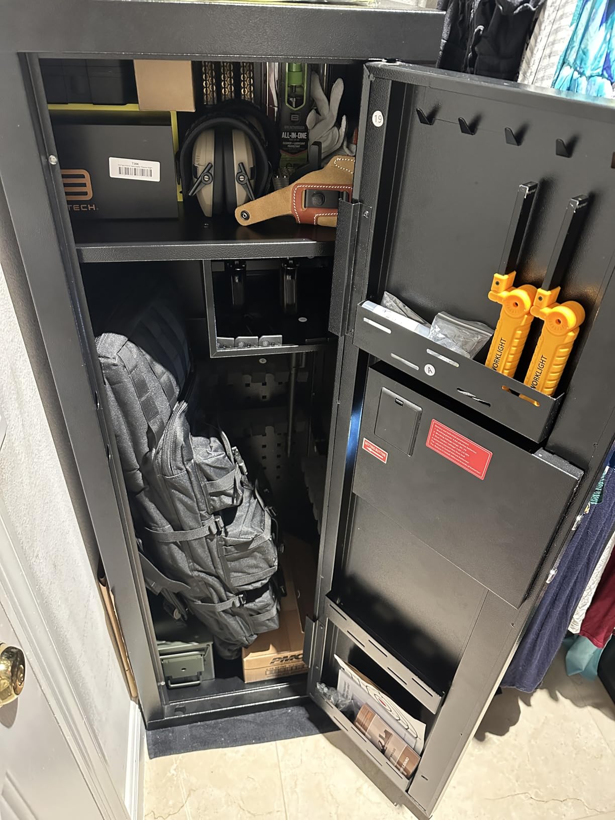 KAER 13-15 Biometric Gun Safe for Rifles and Pistols, Gun Safes with Adjustable Cabinet & Pistols Racks, Fingerprint Gun Cabinet with Alarm, Heavy Duty Steel Rifle Safe customer photo 2
