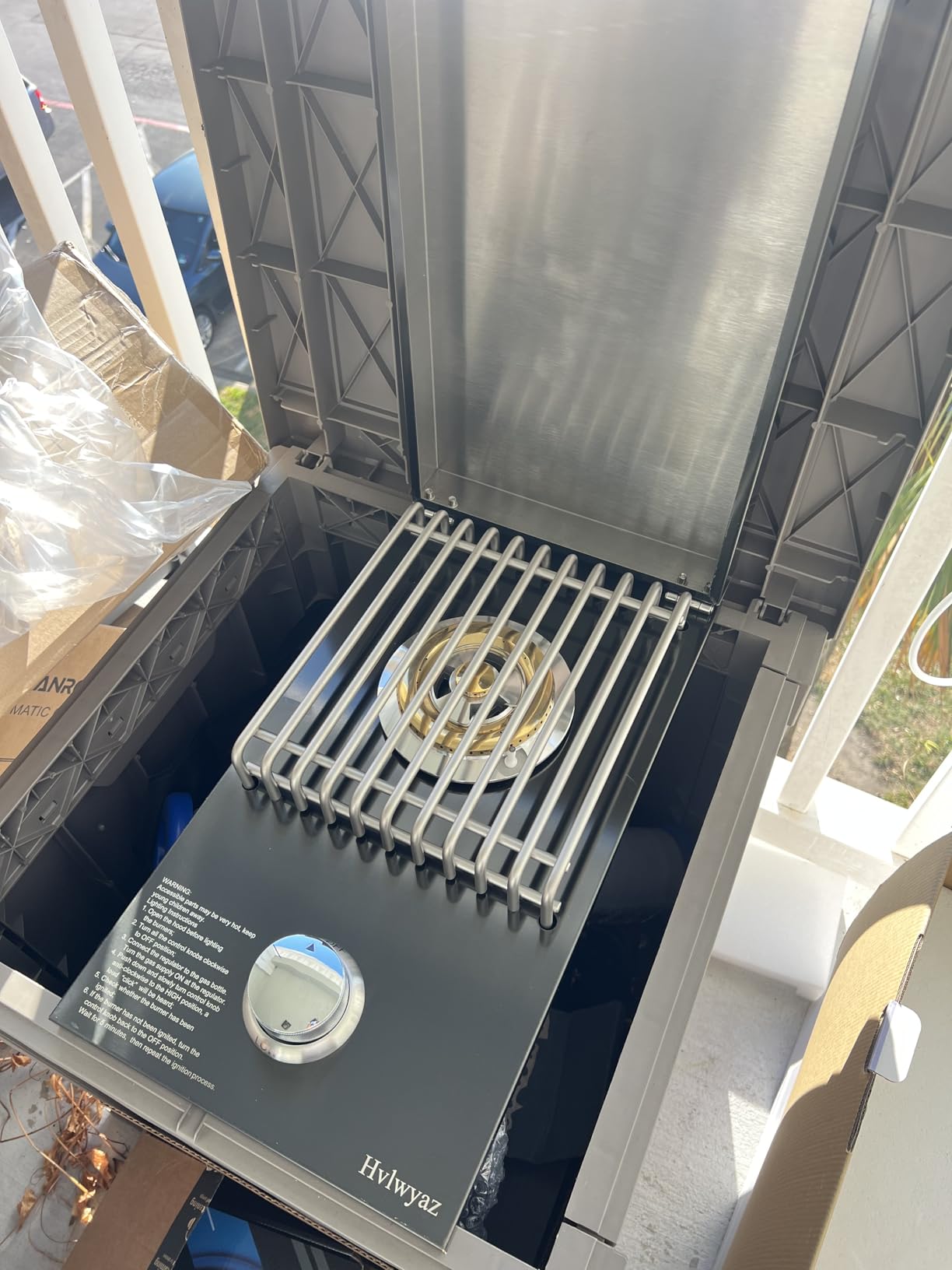 Built-in Single Side Grill Burner with Cover, Black 304 Stainless Steel Side Burner for Outdoor Kitchen, Propane & Natural Gas, Outdoor BBQ for Family Patio Parties customer photo 2