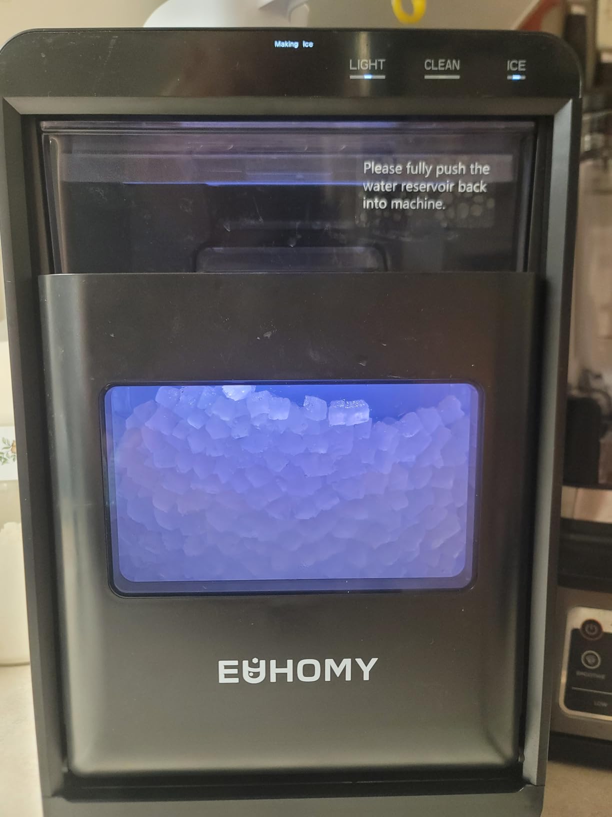 EUHOMY Nugget Ice Maker Countertop, 40Lbs/24H Pebble Ice Maker Machine, Self-Cleaning Countertop Sonic Ice Makers with Ice Scoop&Basket, Pellet Ice Maker Machine for Home/Kitchen/Office customer photo 1