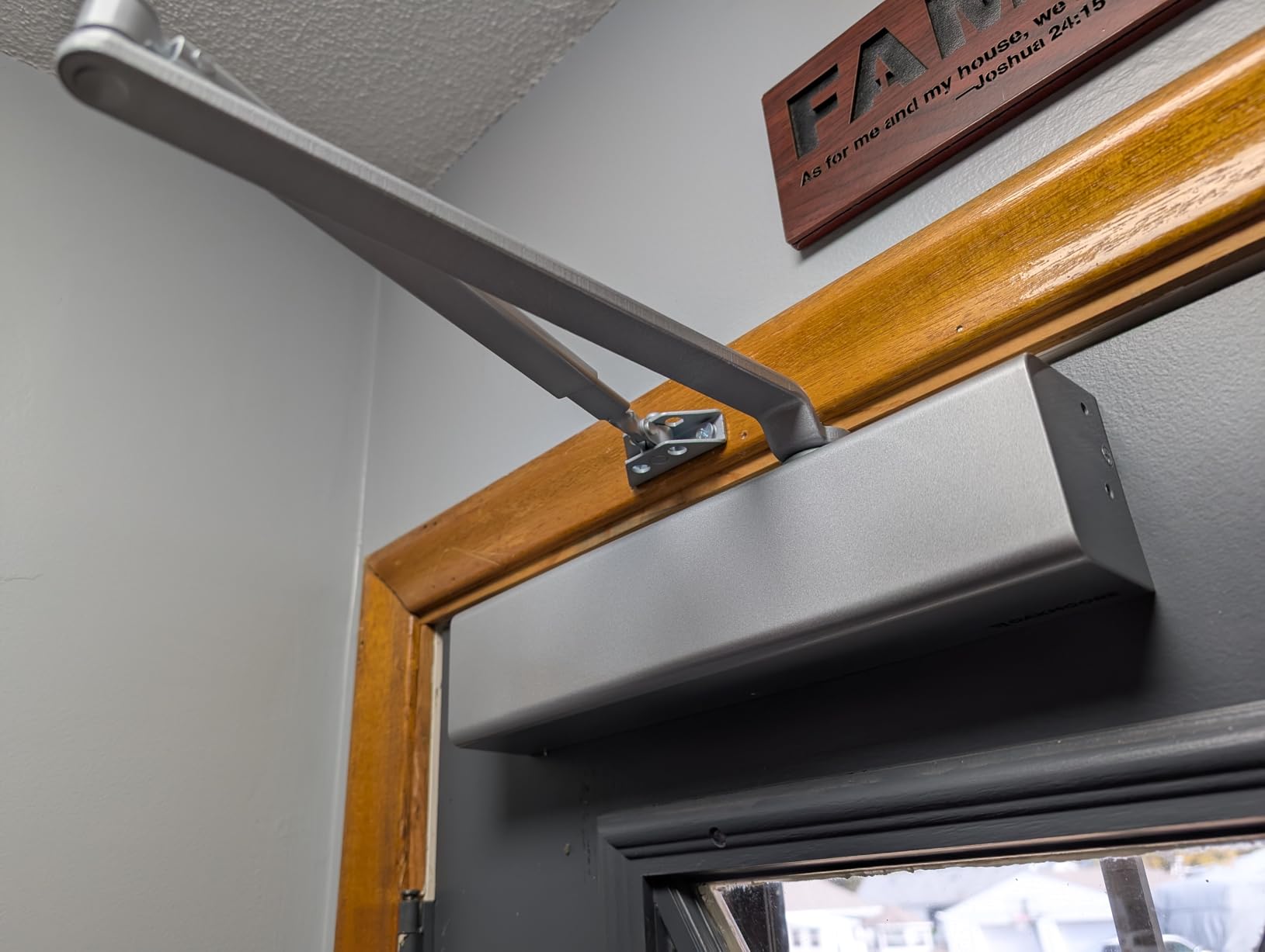 Heavy Duty Commercial Door Closer, ADA UL Grade 1 Listed Automatic Self Closing Door Hinges, Door Closers Commercial High Traffic, Auto Door Closer, Hydraulic Spring Soft Close (Silver) customer photo 1