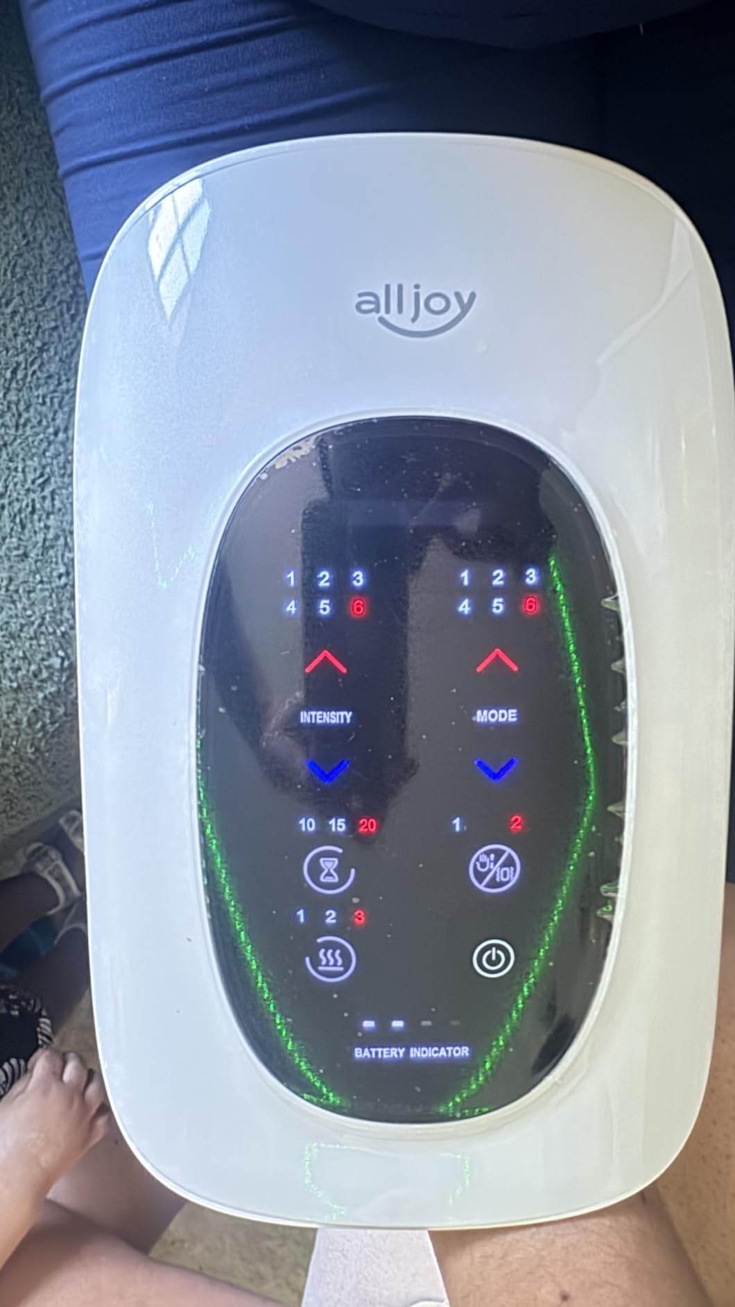 ALLJOY Hand Massager with Heat and Compression, Knuckle Stretching and Hand Massage, 6 Modes 6 Intensities 3 Heat for Arthritis and Carpal Tunnel Relief, Birthday Gifts for Women and Men(White) customer photo 1