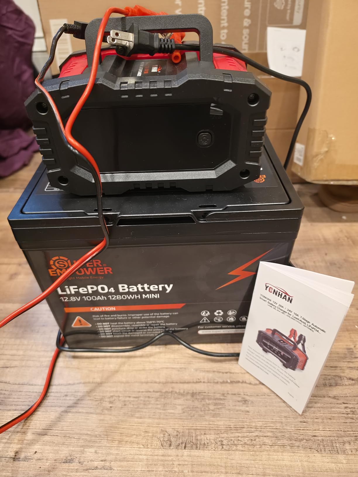 12V 100Ah LiFePO4 Lithium Battery, BCI Group 24 Deep Cycle Solar Battery with Low-Temp Protection, 100A BMS, 1280Wh, 15000 Cycles, 10-Year Lifespan for RV, Marine, Trolling Motor, Marine, Solar Use customer photo 1