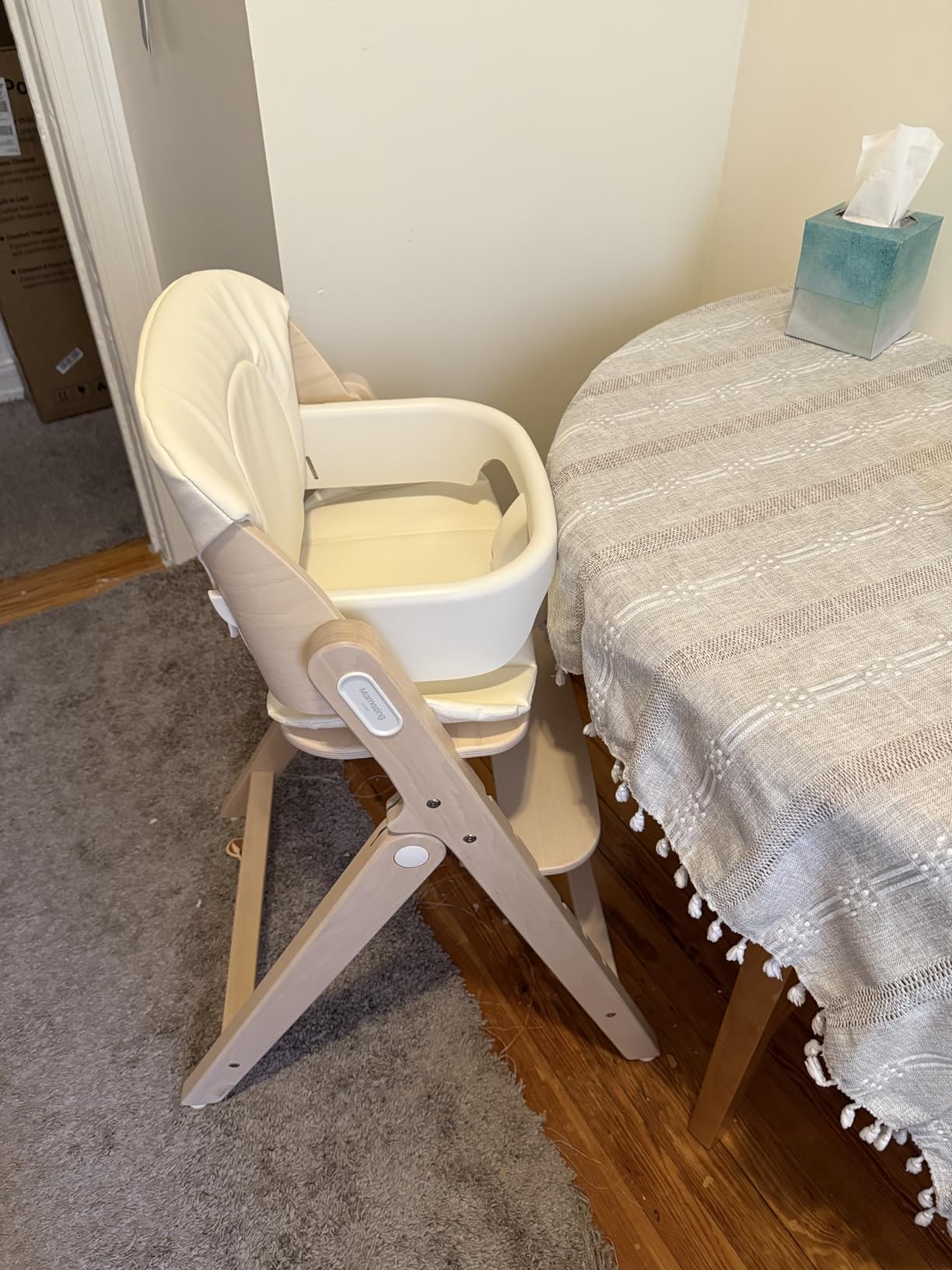 Mamazing GrowPod Pro Wooden Baby High Chair for 6 Months to 220lbs, Easy to Clean with Tray, Compact Foldable Highchair for Kitchen & Dining Room, with 5-Point Safety Harnesses and Guard Bar customer photo 2