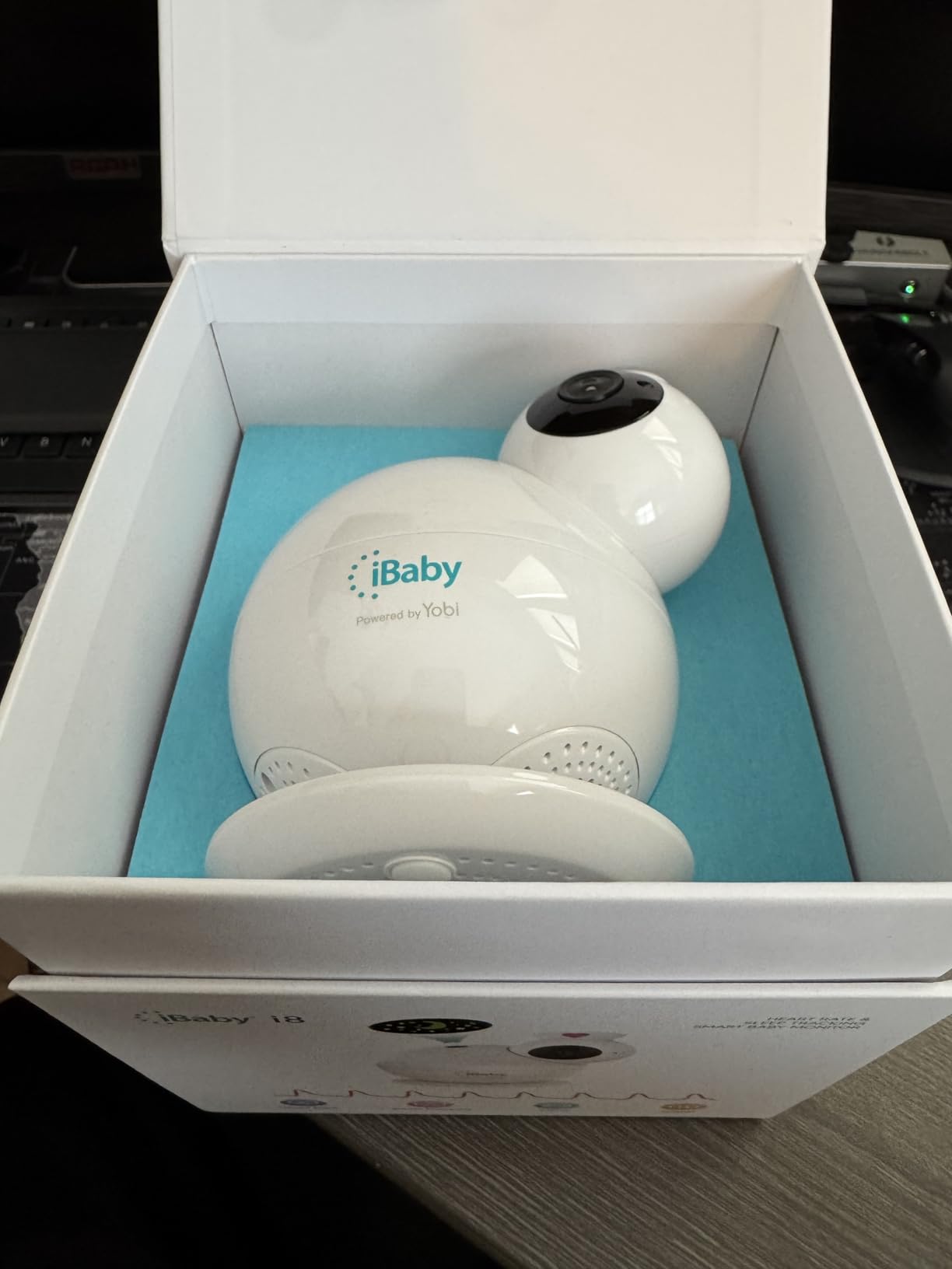 iBaby i8 Contactless Smart Baby Monitor with Heart Rate & Sleep Tracking, Cry & Smart Alerts, 1080p Night Vision, Two-Way Audio, 360° View, Sound Machine, No Subscription customer photo 1