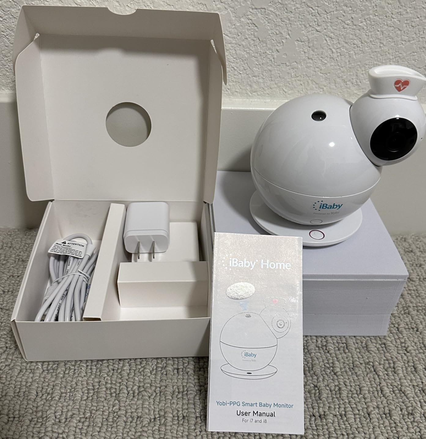 iBaby i8 Contactless Smart Baby Monitor with Heart Rate & Sleep Tracking, Cry & Smart Alerts, 1080p Night Vision, Two-Way Audio, 360° View, Sound Machine, No Subscription customer photo 2