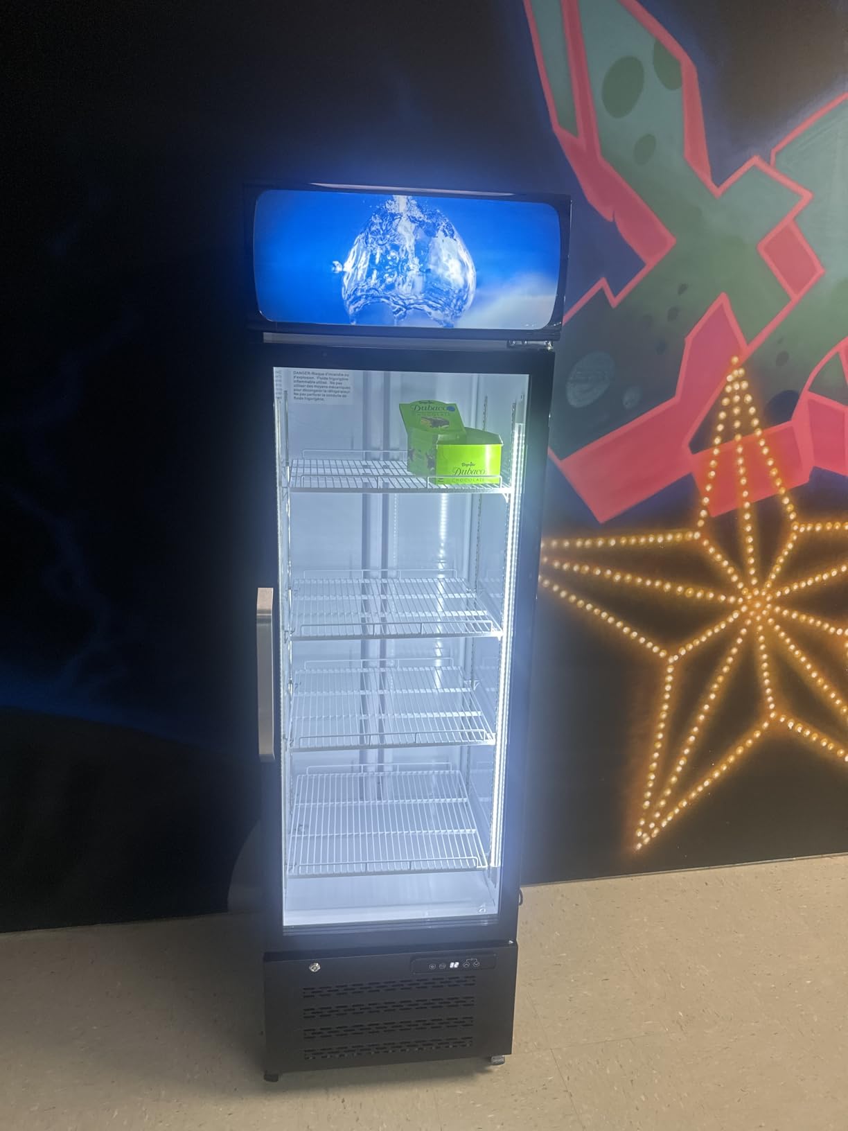 ETL & DOE Certified Commercial Beverage Refrigerator 14.8 Cu Ft, Commercial Display Fridge with Glass Door, Upright Merchandiser Refrigerator Cooler with Front LED Light for Stores, Restaurant, Office customer photo 1