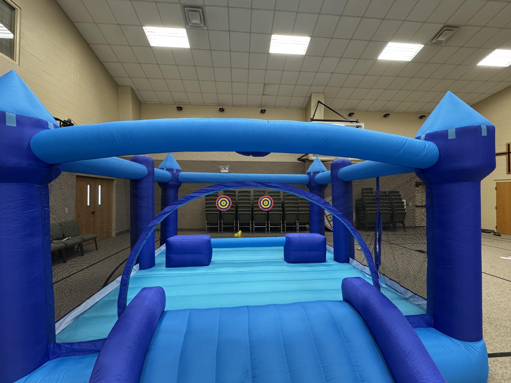 Hapfan Inflatable Bounce House for Big Kids, 15ft x 12ft Large Outdoor Bouncy Castle with Wider Slide & Basketball Hoop, Great for Birthday Party, Blower Included, Holds 6 Kids 600lbs (Purple) customer photo 2