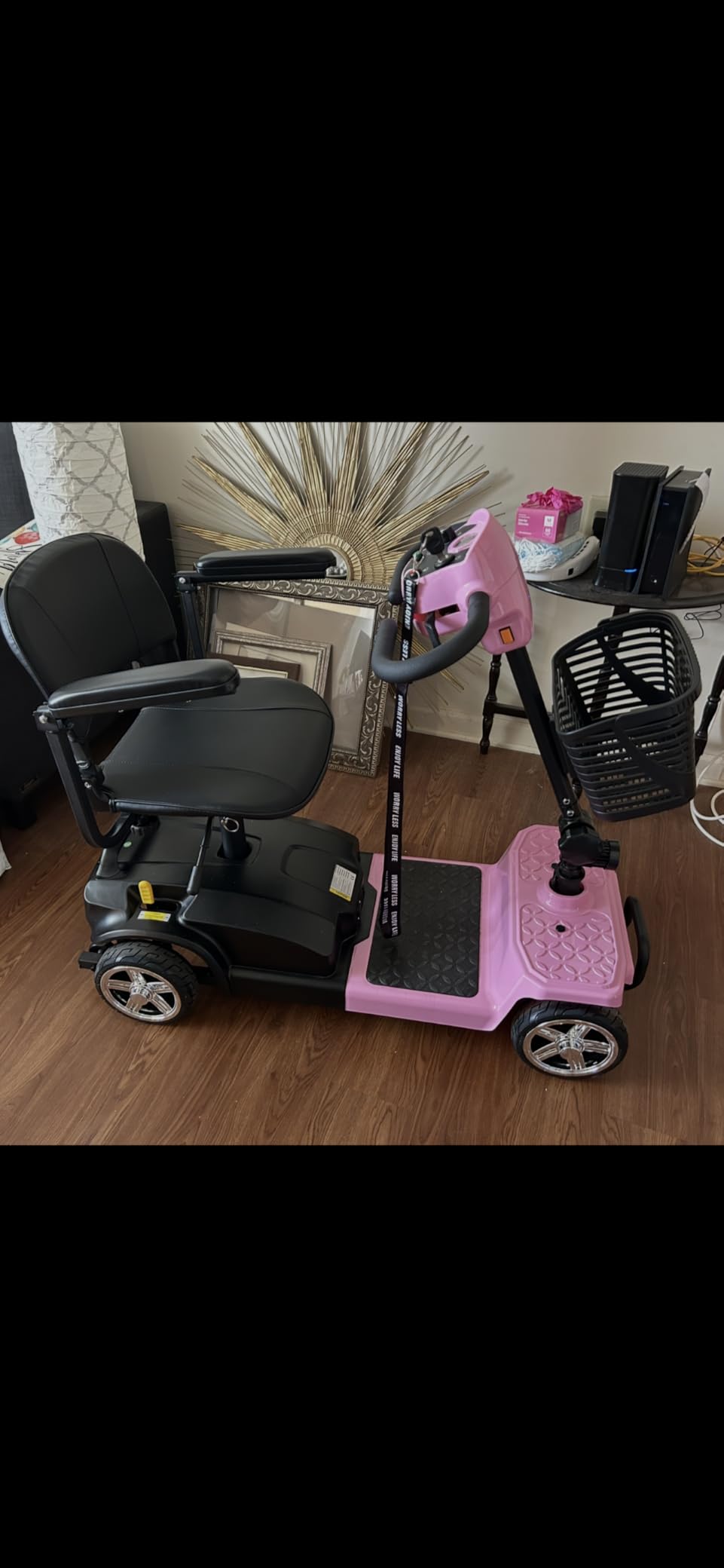 Ecomobi 20-45 Miles Mobility Scooter for Seniors & Adults, 4 Wheel Motorized Mobility Scooter for Travel, Removable Lithium Battery, 350W Motor, Dual Baskets, 300 lb Capacity, GPS Tracker, Purple, 18ah customer photo 1