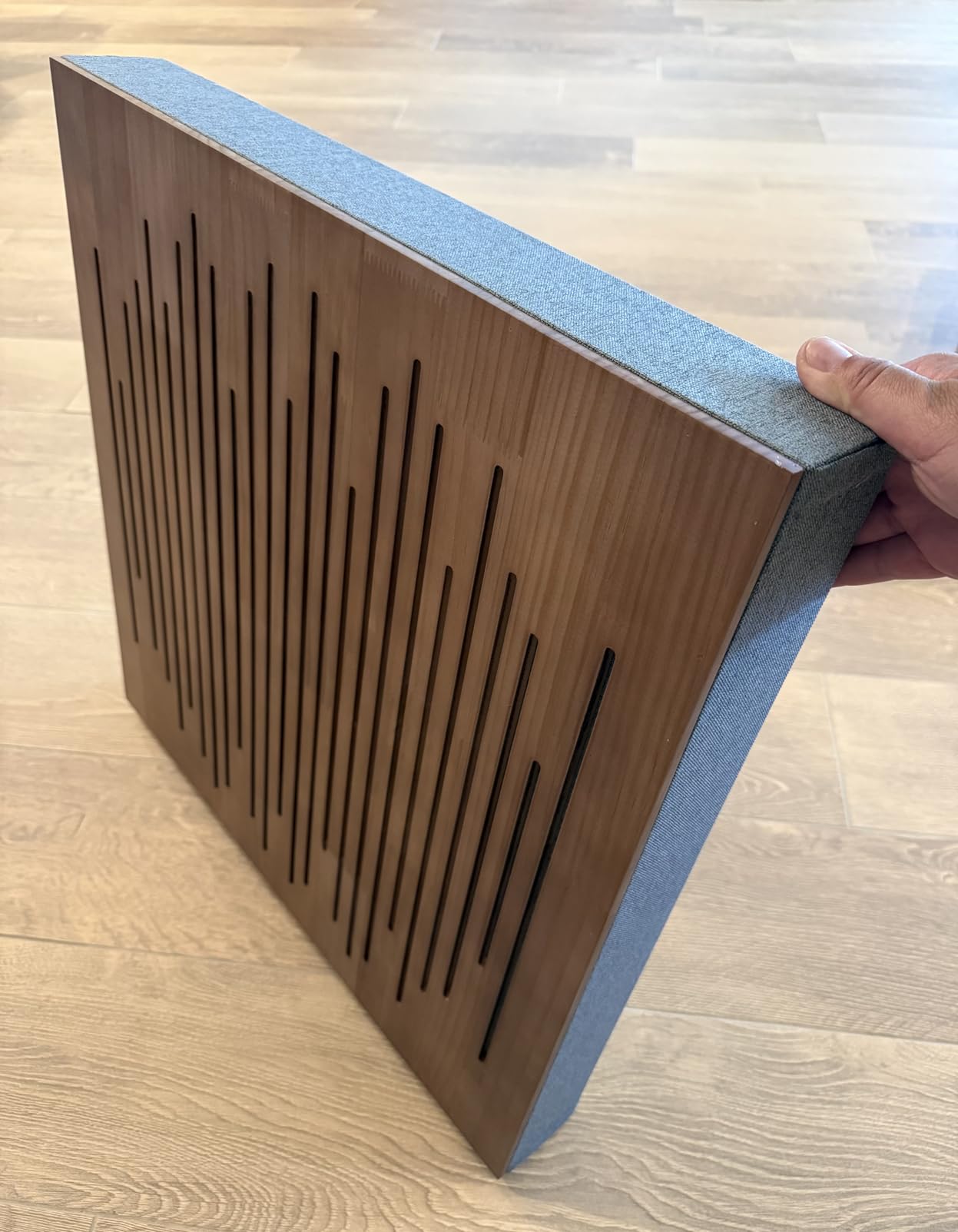 Wood Sound Acoustic Absorber Diffuser Panel 23.6x23.6x3.2 inches Combine Diffusion and Absorption for Music Studio Wall and Ceiling (1D) customer photo 2