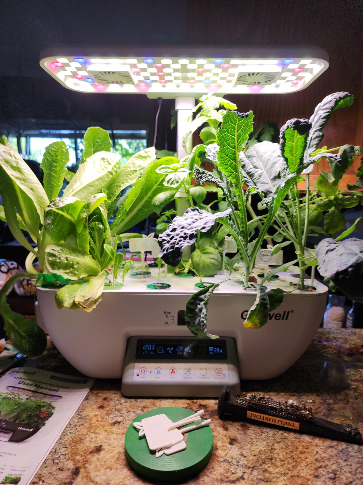Growell Hydroponics Growing System Kit, 17 Pods Indoor Herb Garden with 2 Fans Circulation, Grow Light, Smart Water Cycle, Auto Timer, 10L Water Tank customer photo 2
