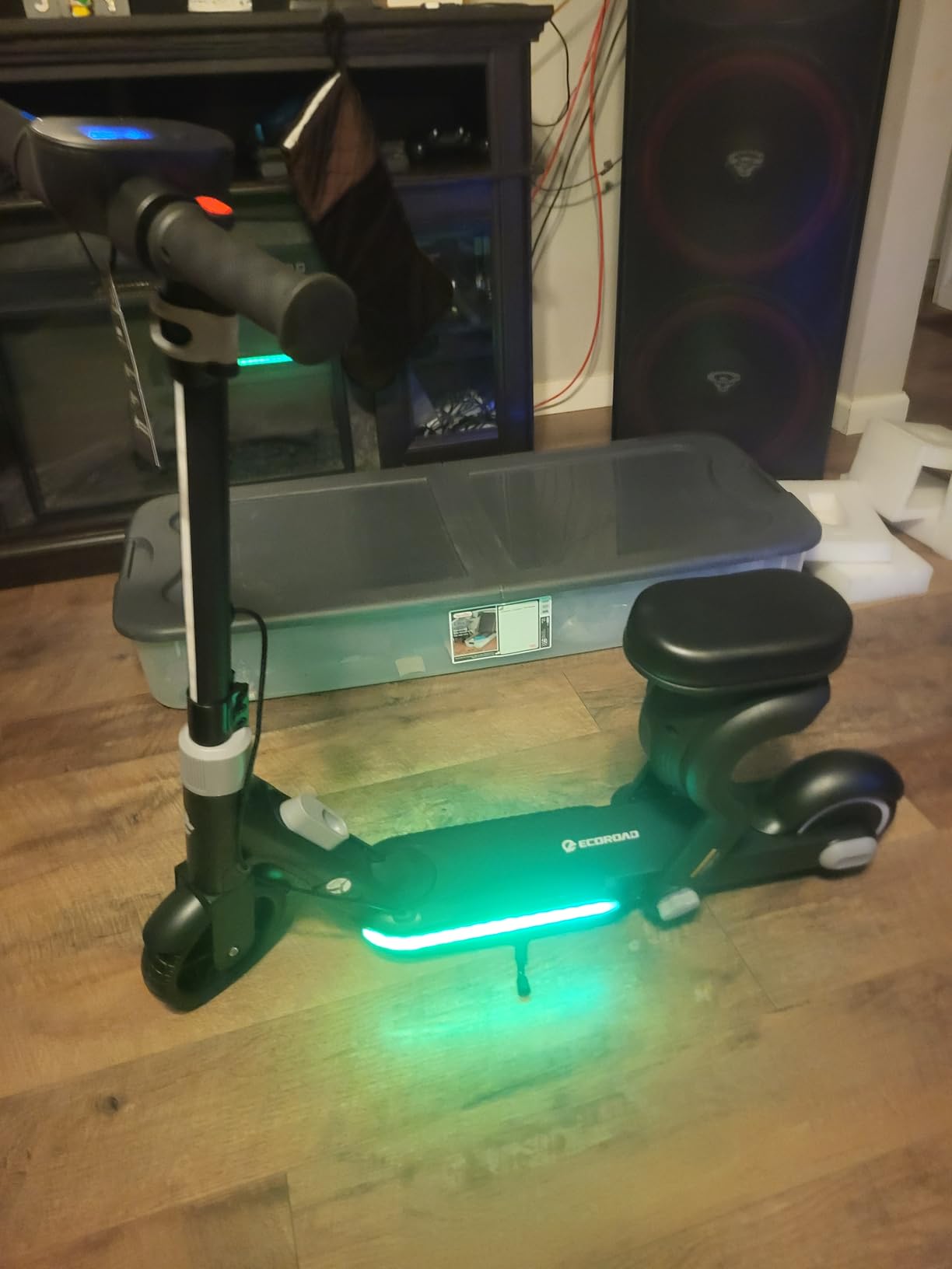 ECOROAD 2-in-1 Kids Electric Scooter EK8, 200W Motor & 9 Miles Range, Up to 10 MPH, Dual Brake System, Bluetooth Music & Foldable, for Kids Ages 6-12 customer photo 2