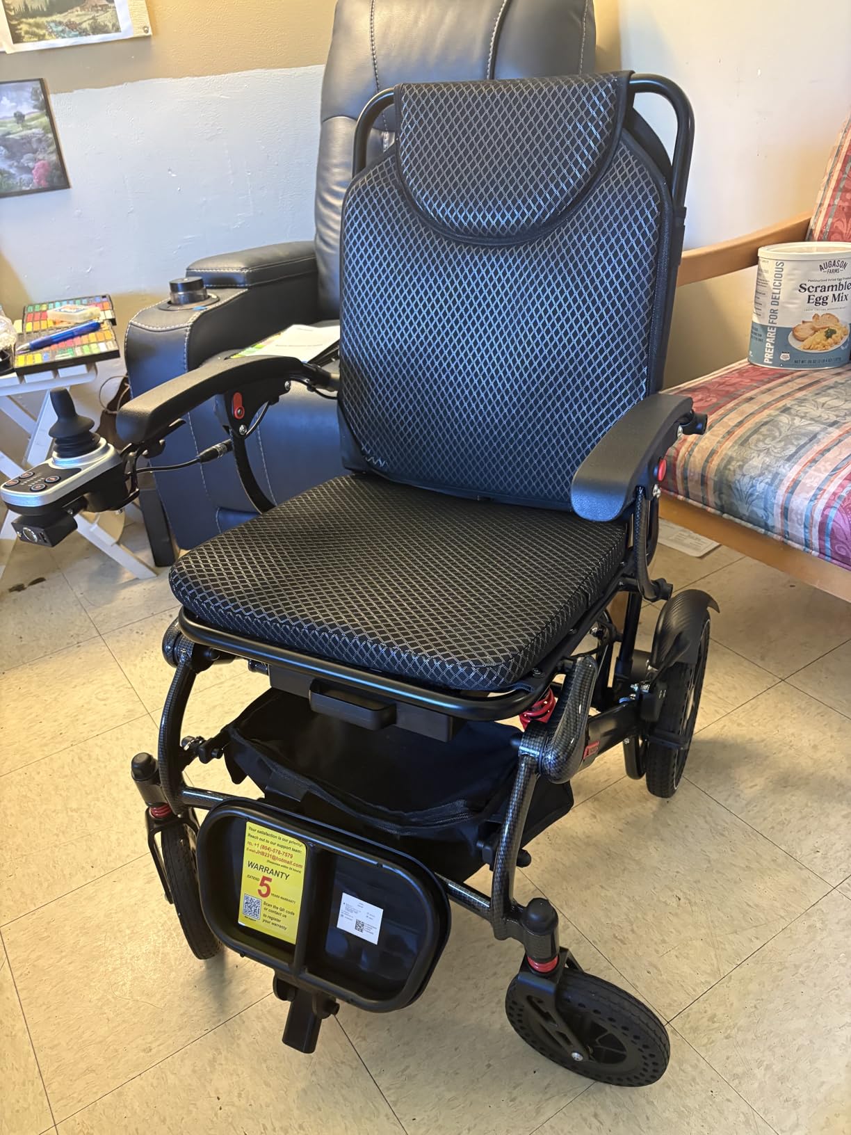 Electric Wheelchairs for Adults Foldable 36LBS Lightweight Frame Airline Approval, 15 Miles Travel Range & 500W Brushless Motors Power Motorized for Seniors & Max Support 350 LBS customer photo 2
