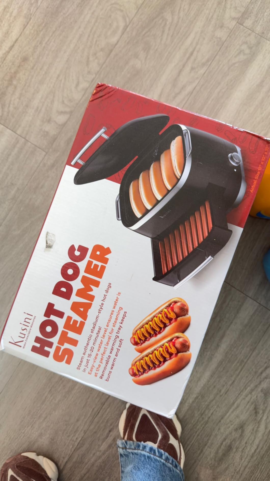 Kusini Hot Dog Steamer Machine With Bun Warmer, 24 Hot Dog & 12 Buns - Electric Food Steamer for Cooking Vegetables, Fish, & More - Unique Housewarming Gift Idea - Movie & Date Night Hosting Essential customer photo 1
