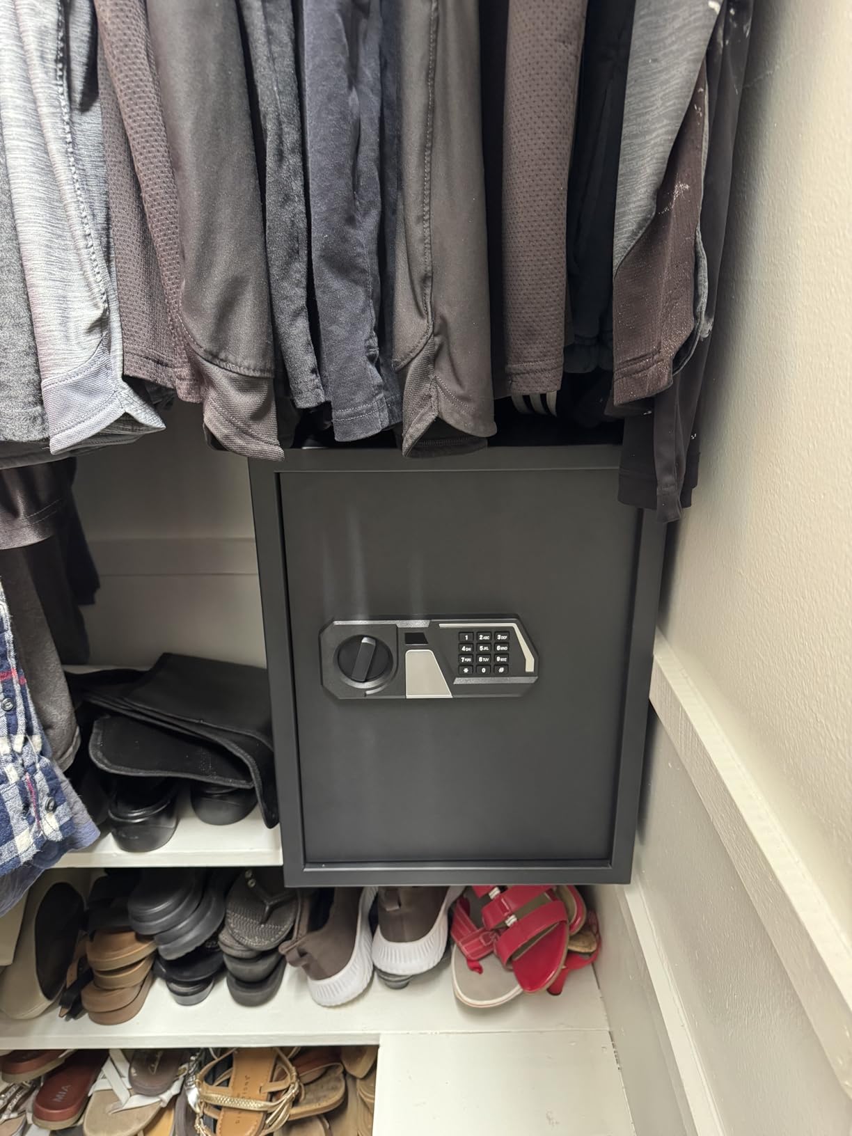 3.4 Cub Large Safes for Home Use, Digital Home Safe Box Fireproof Waterproof with Programmable Keypad, Spare Keys and Removable Shelf, Anti-Theft Fire Proof Safe for Document Money Valuables customer photo 1