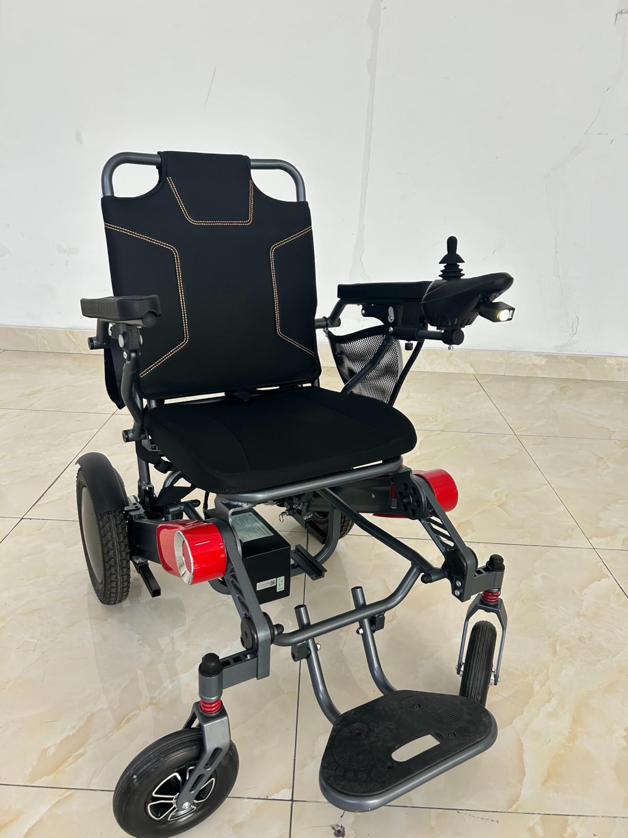 John Dawson Electric Wheelchairs for Adults Lightweight Foldable, All Terrain Power Wheelchairs for Seniors Supports Up to 380 Lbs, 20 Mile Longest Range, 20