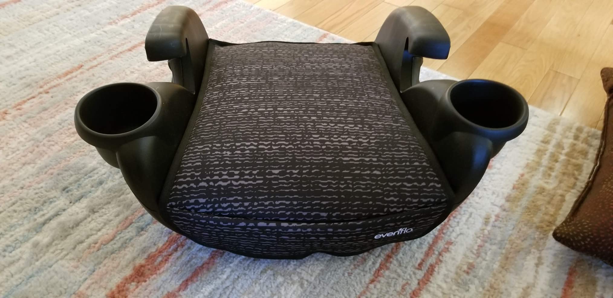 Evenflo GoTime No Back Booster Car Seat, Static Black customer photo 2