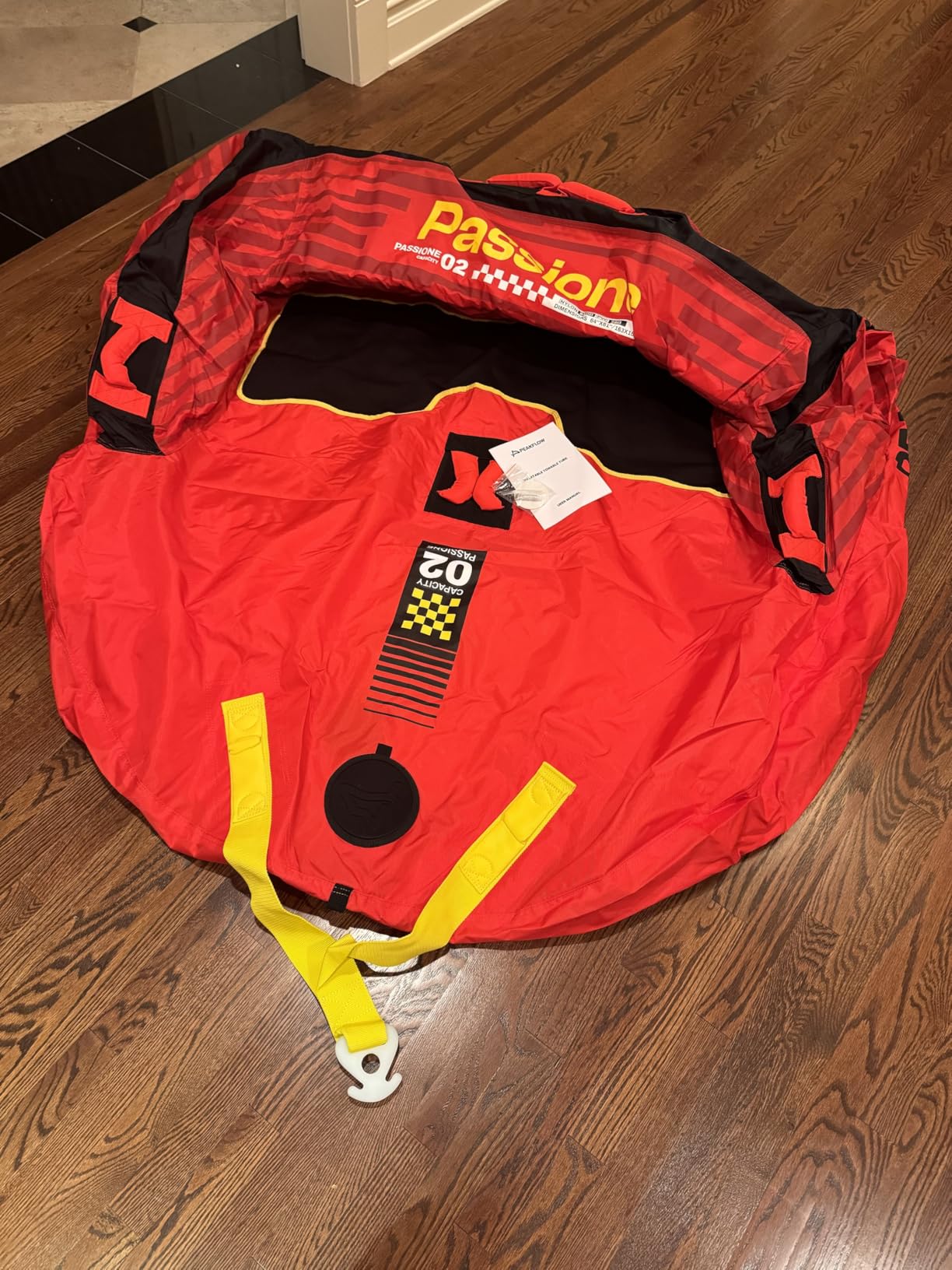 PEAKFLOW Towable Tube, Boat Tube, 1-3 Person, Tubes for Boating, PVC Liner and Full Nylon Cover, Stable for Kids & Adults, Lake & Ocean Fun customer photo 2