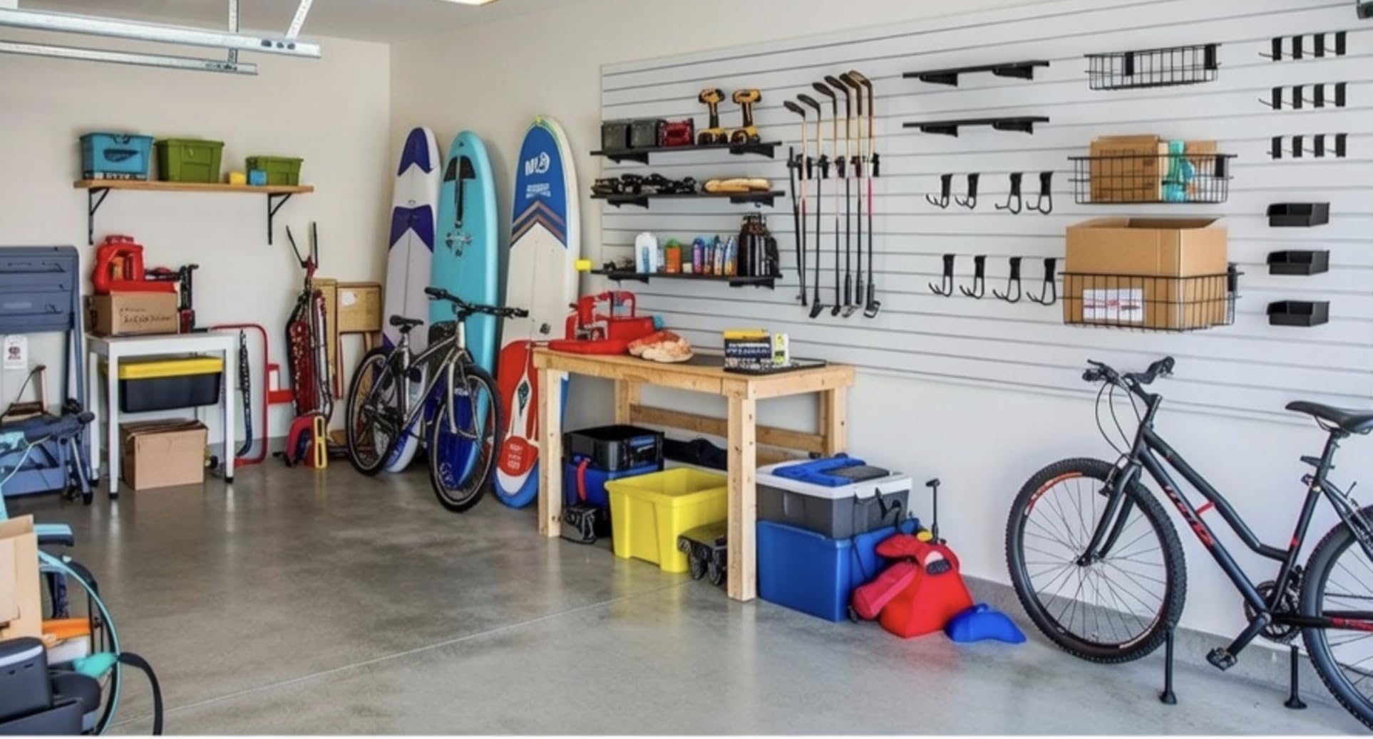 35Pcs Slatwall Accessories Kit, with Slatwall Hooks, Baskets, Shelves, Bins, Heavy Duty Slat Wall Accessory for Garage Organization, Workshop & Utility Room customer photo 1